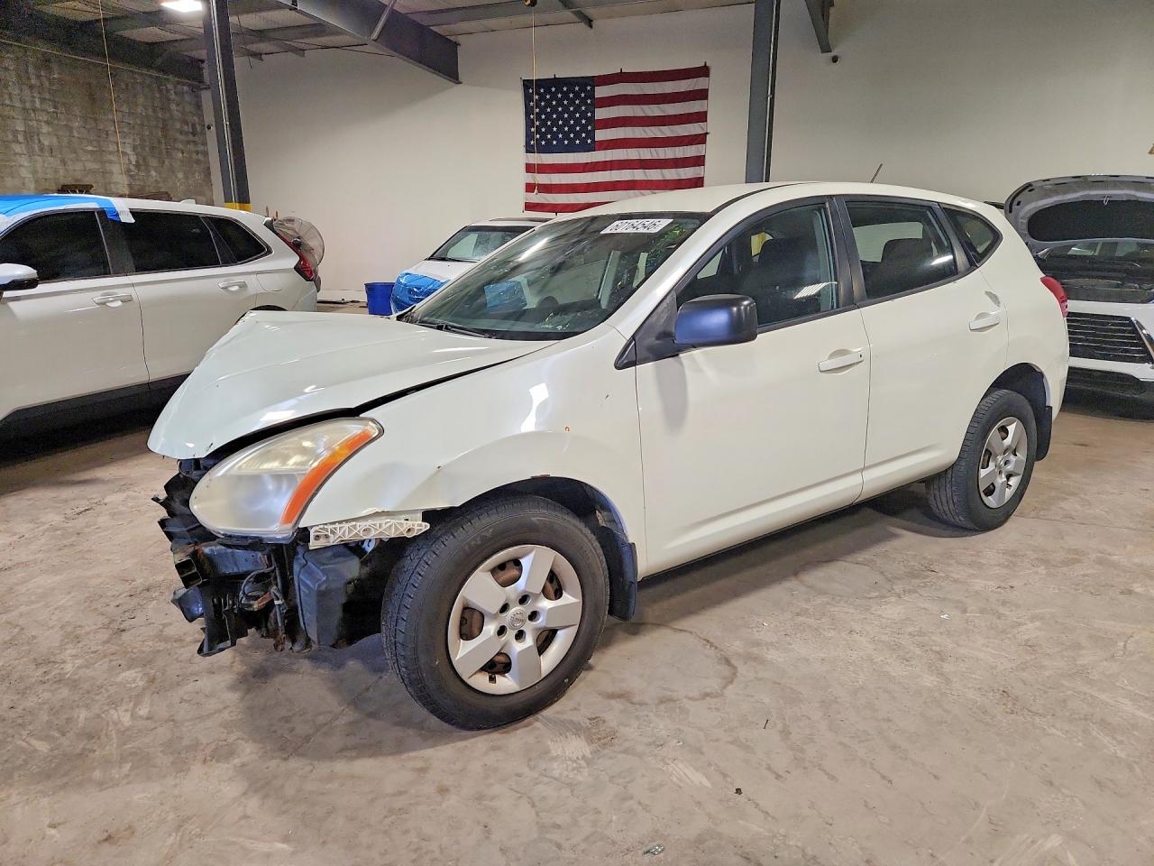 2009 Nissan Rogue S/sl White vin: JN8AS58V49W438790