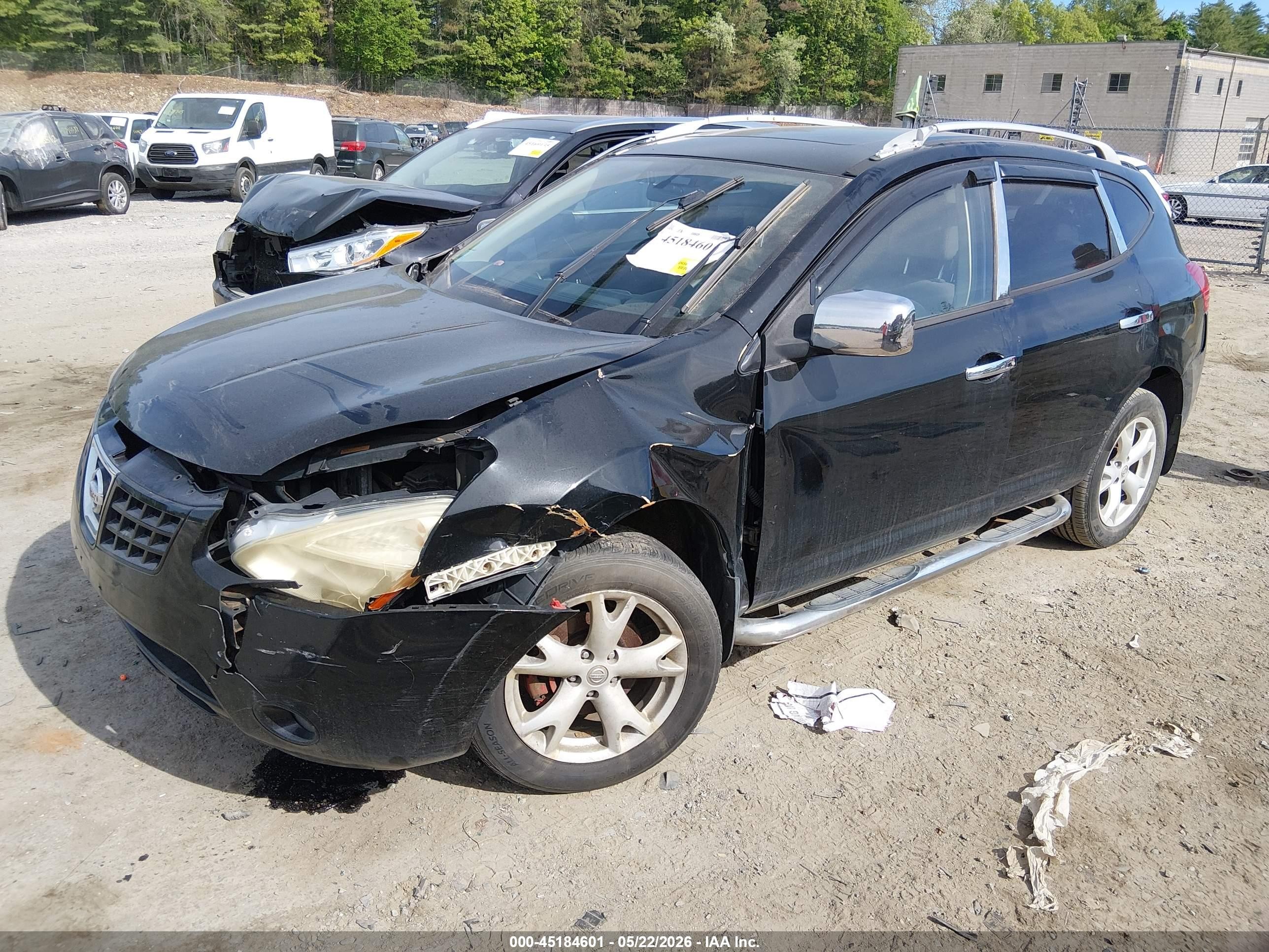 2008 Nissan Rogue Sl Black vin: JN8AS58V58W107277