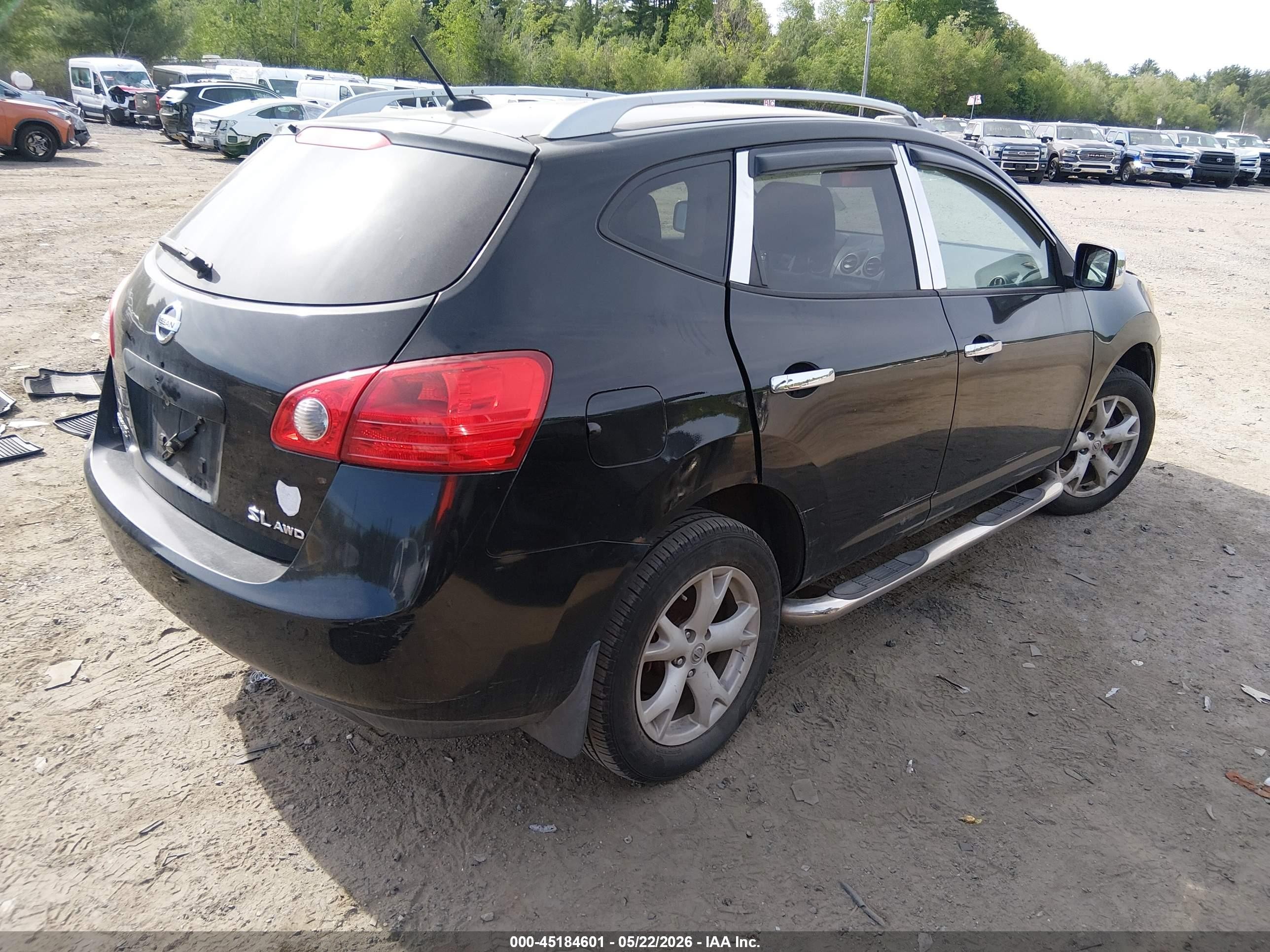 2008 Nissan Rogue Sl Black vin: JN8AS58V58W107277