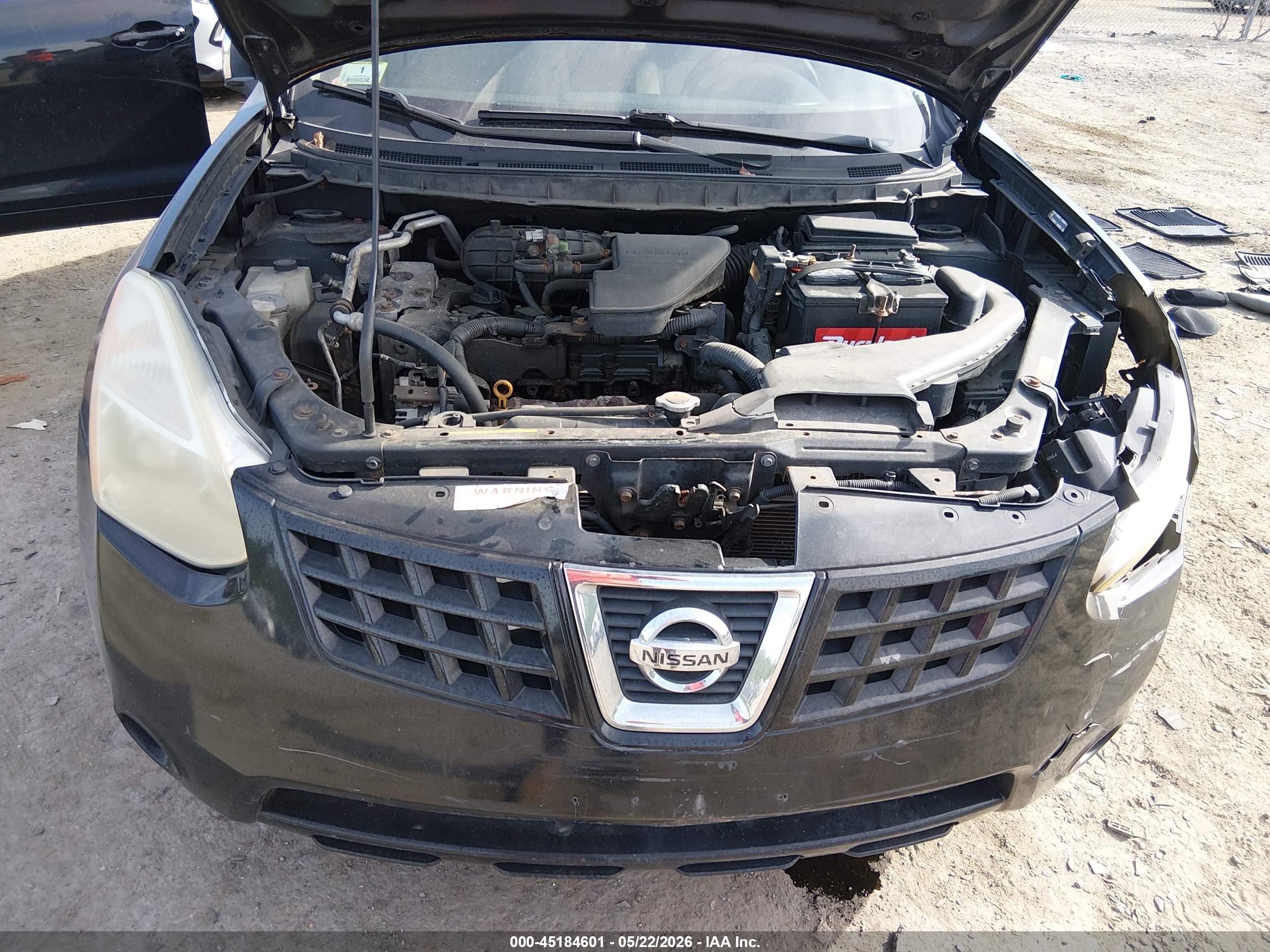 2008 Nissan Rogue Sl Black vin: JN8AS58V58W107277