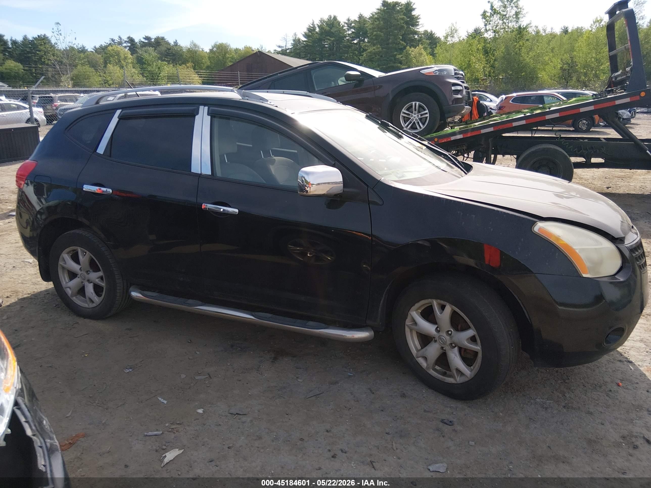 2008 Nissan Rogue Sl Black vin: JN8AS58V58W107277