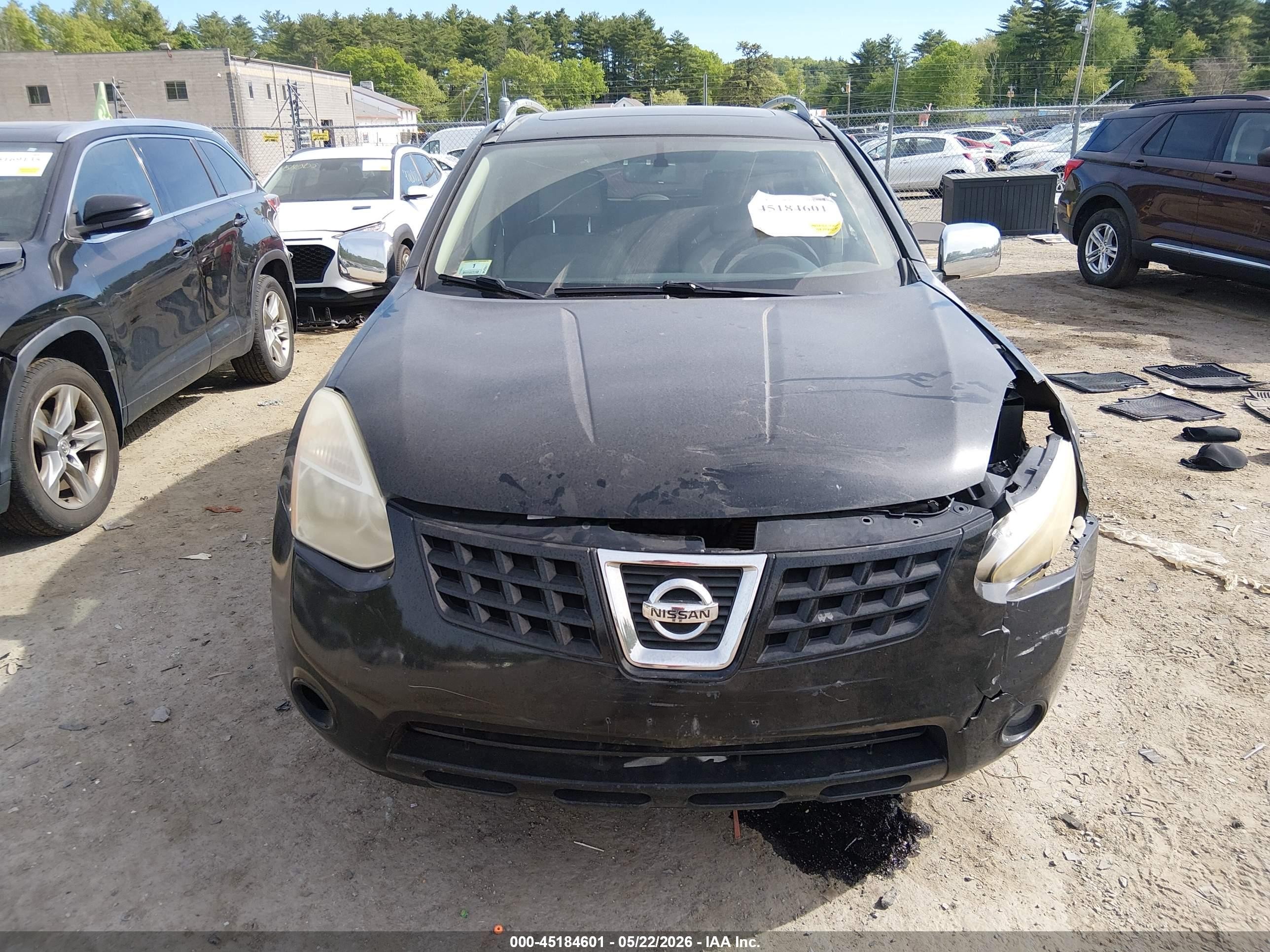 2008 Nissan Rogue Sl Black vin: JN8AS58V58W107277