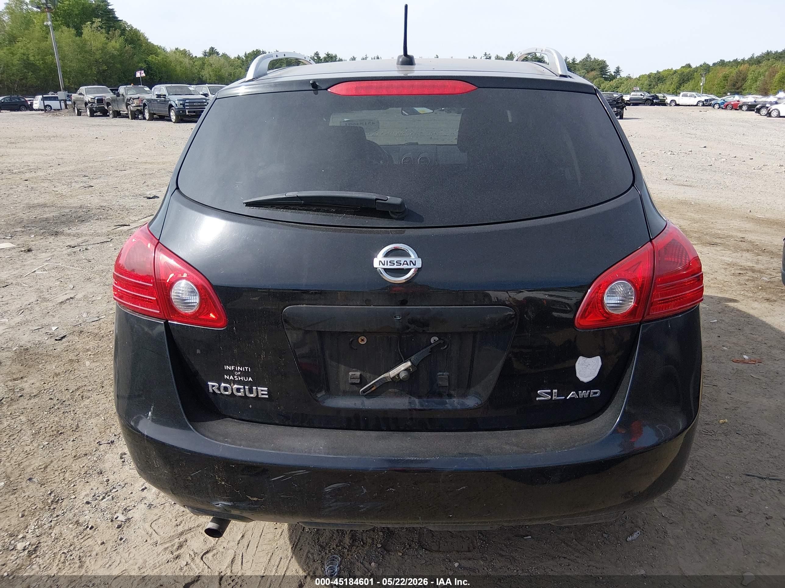2008 Nissan Rogue Sl Black vin: JN8AS58V58W107277