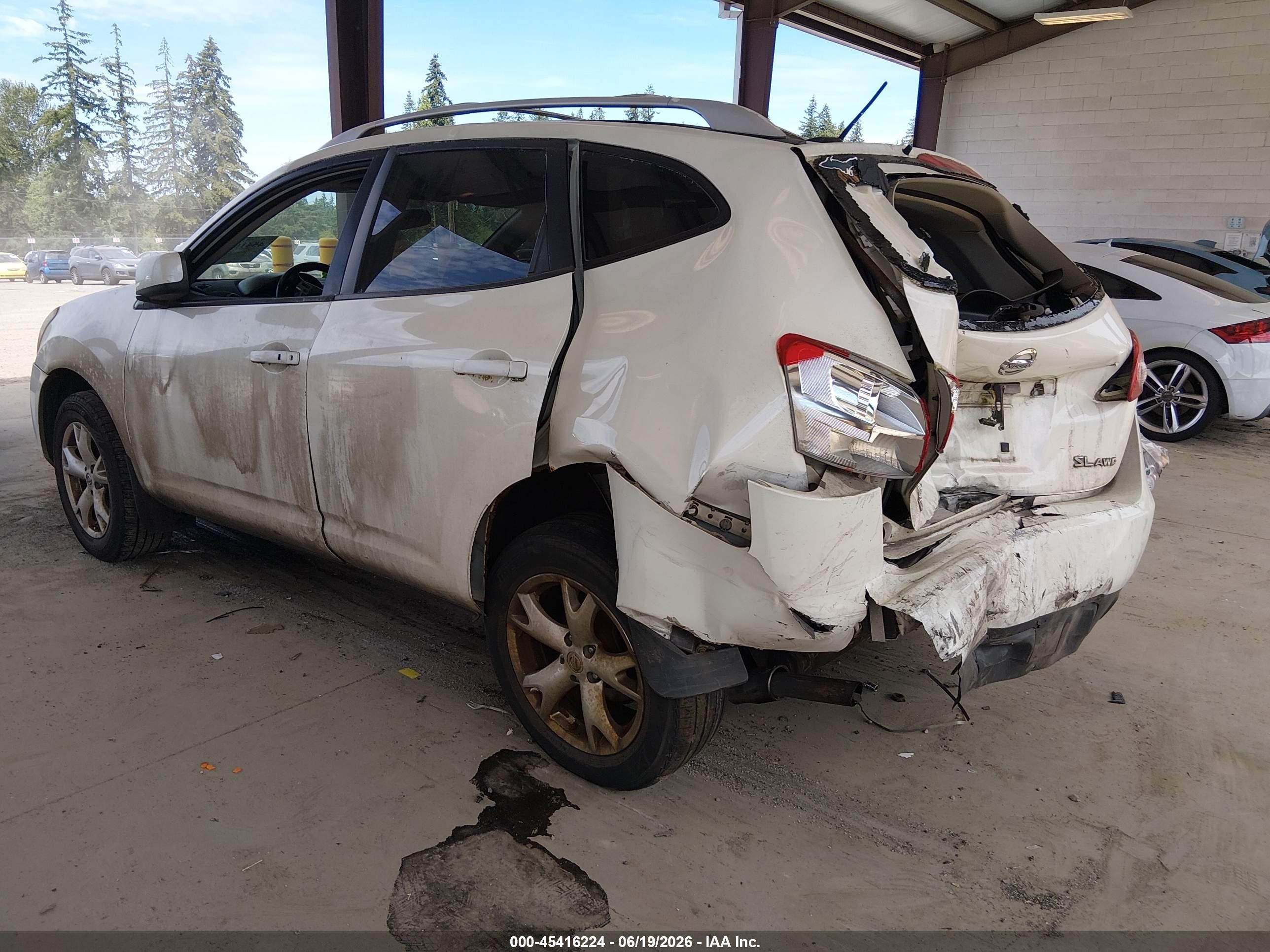 2008 Nissan Rogue Sl White vin: JN8AS58V58W115962