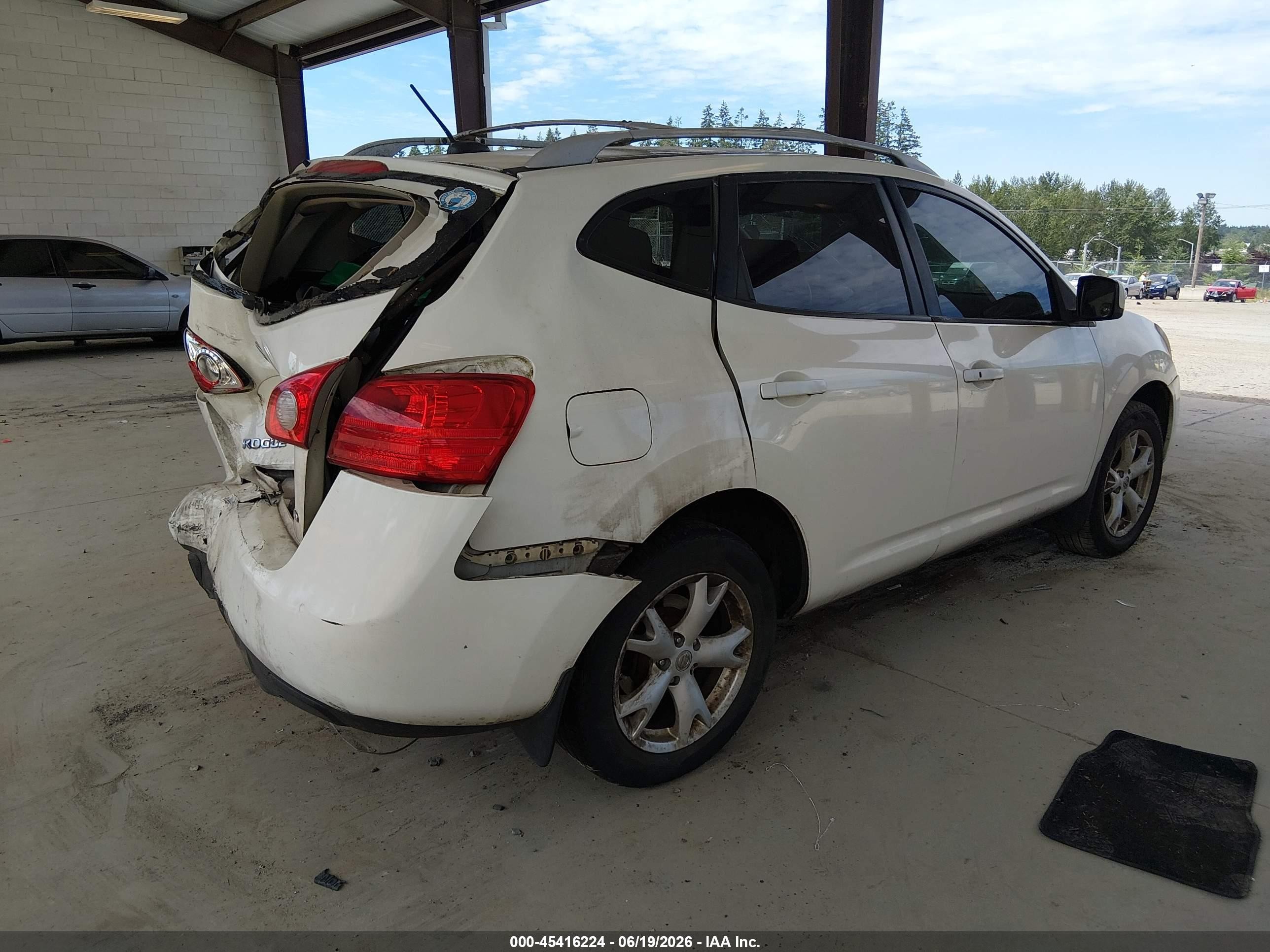 2008 Nissan Rogue Sl White vin: JN8AS58V58W115962