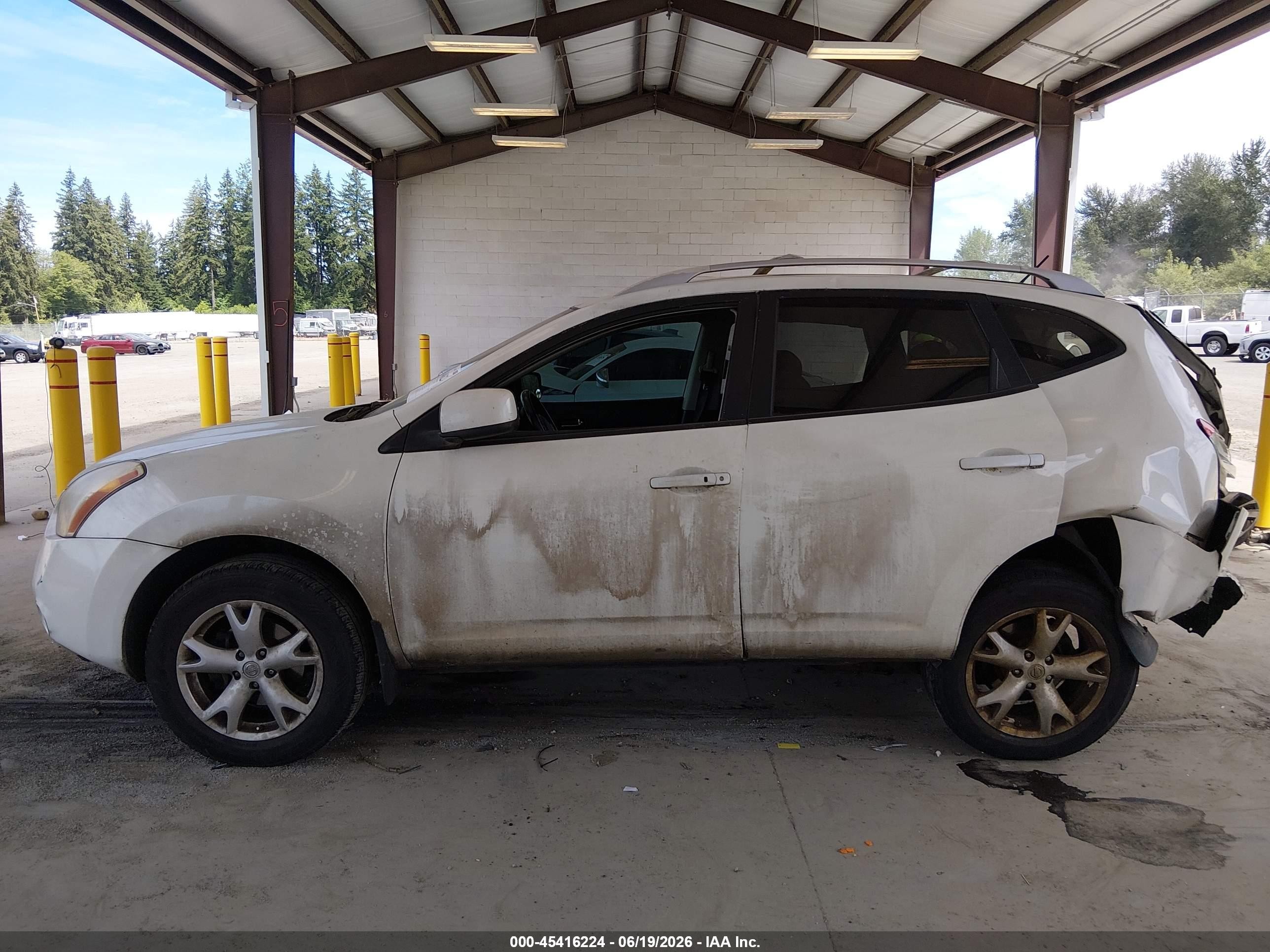 2008 Nissan Rogue Sl White vin: JN8AS58V58W115962