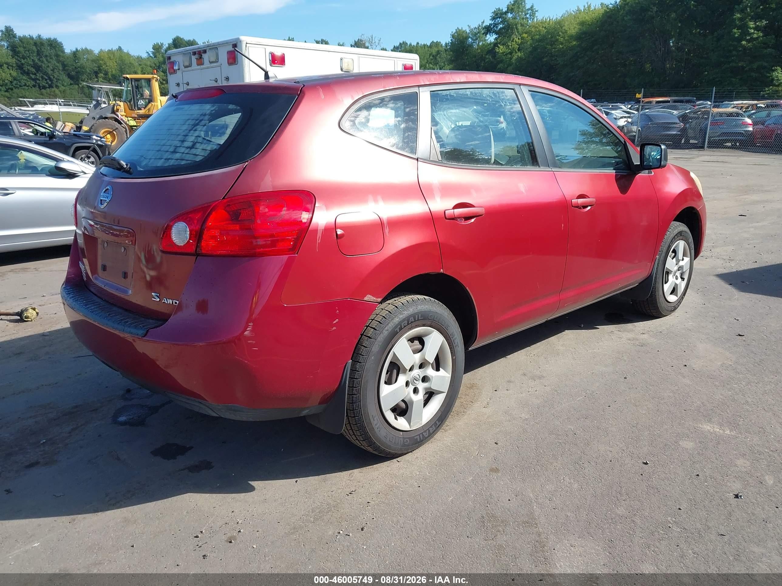 2008 Nissan Rogue S Red vin: JN8AS58V58W147519