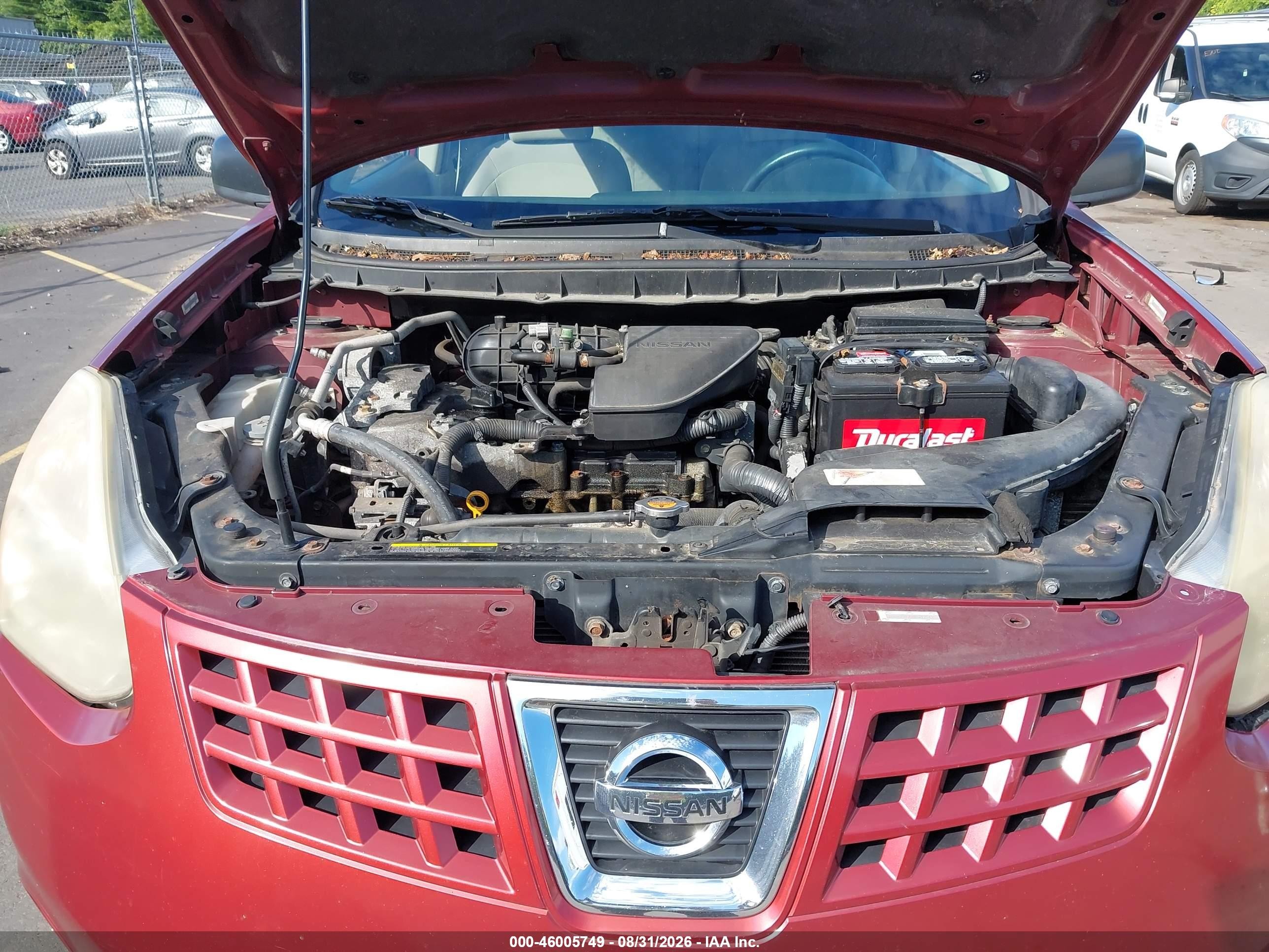 2008 Nissan Rogue S Red vin: JN8AS58V58W147519