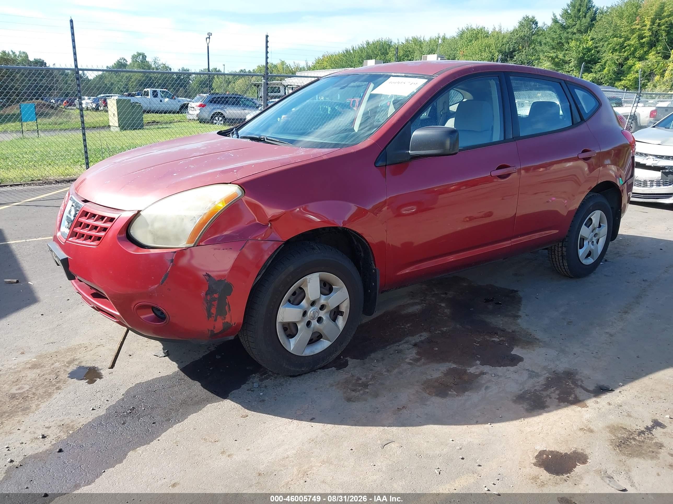2008 Nissan Rogue S Red vin: JN8AS58V58W147519