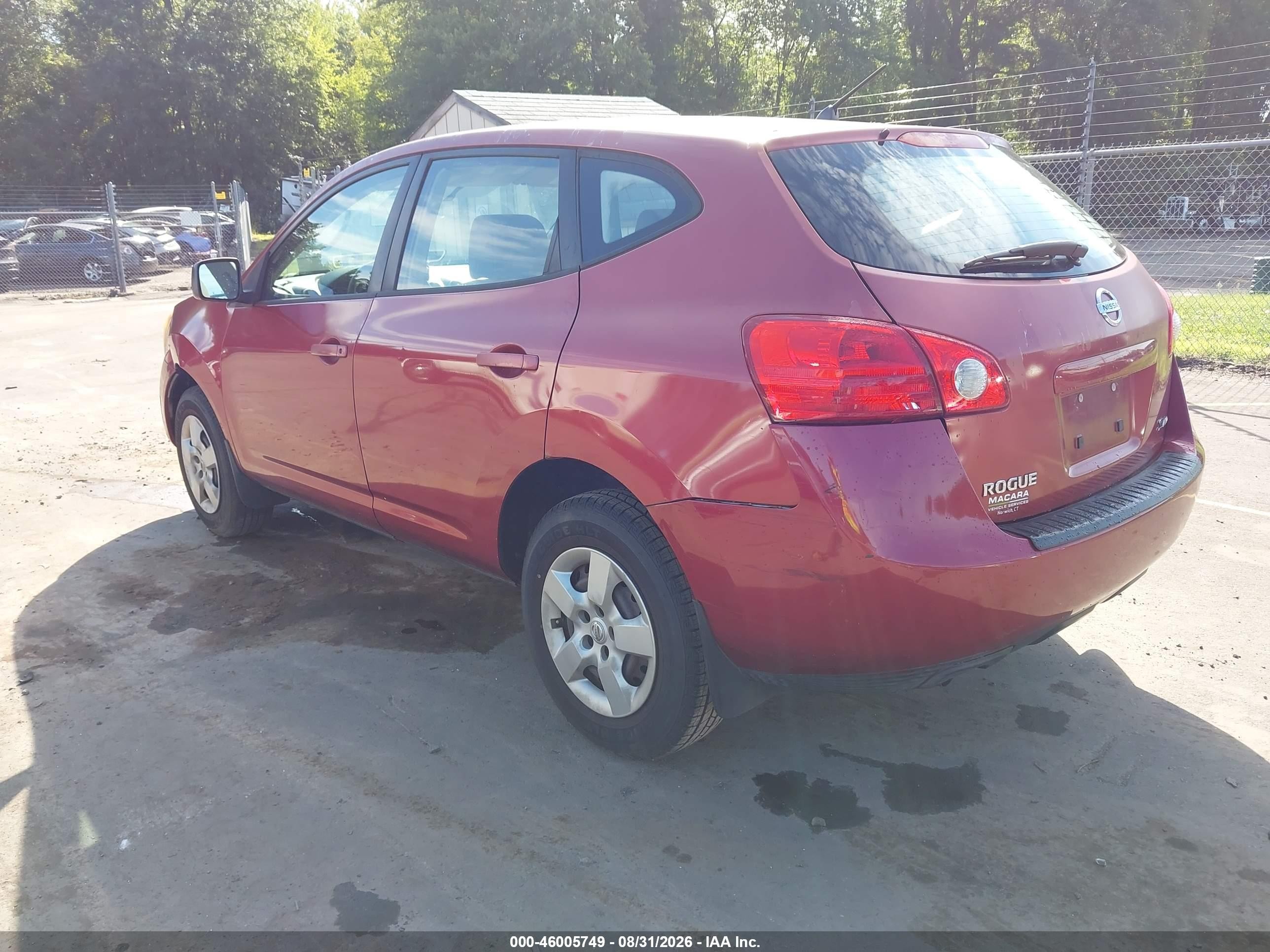 2008 Nissan Rogue S Red vin: JN8AS58V58W147519