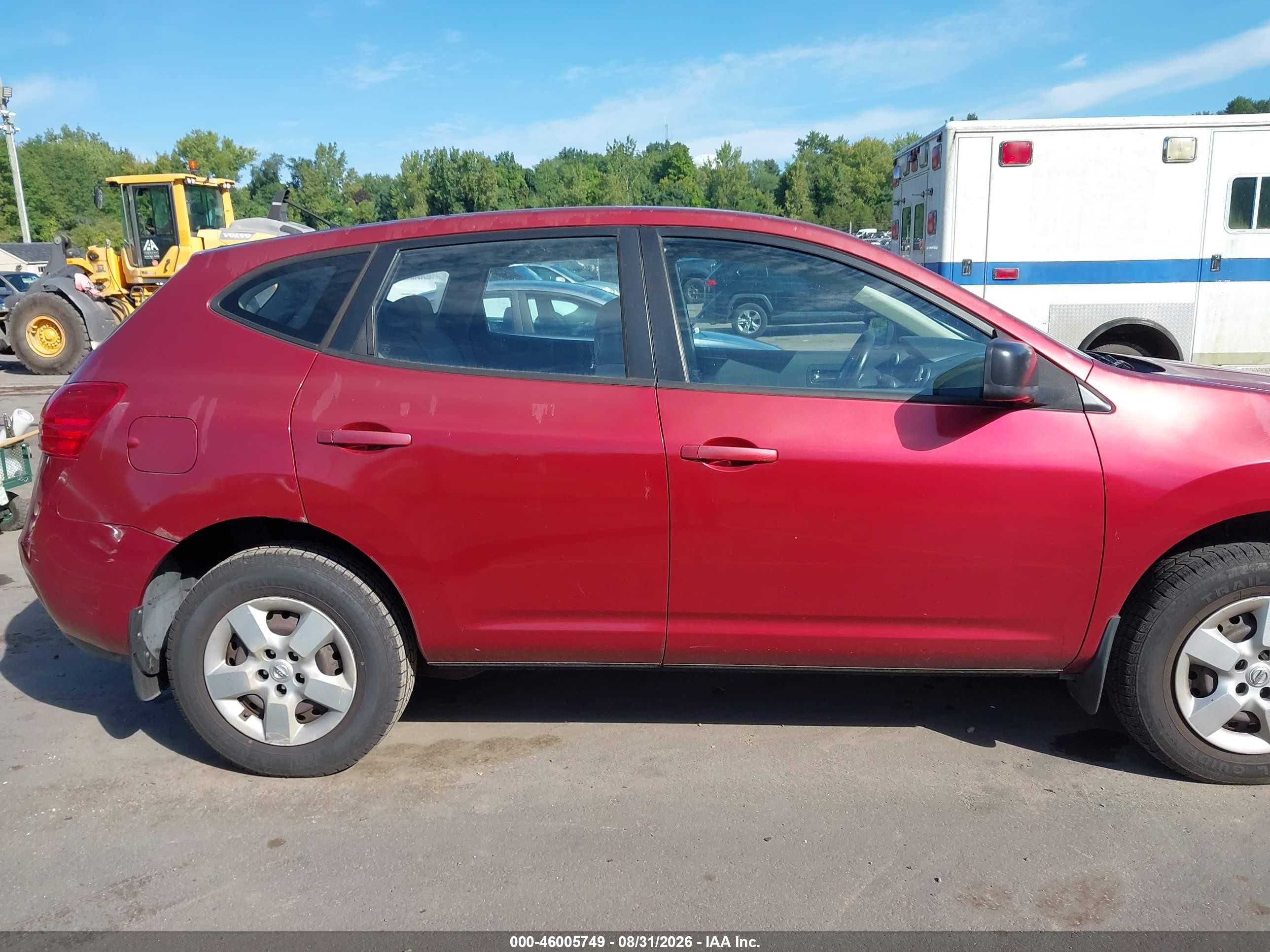 2008 Nissan Rogue S Red vin: JN8AS58V58W147519