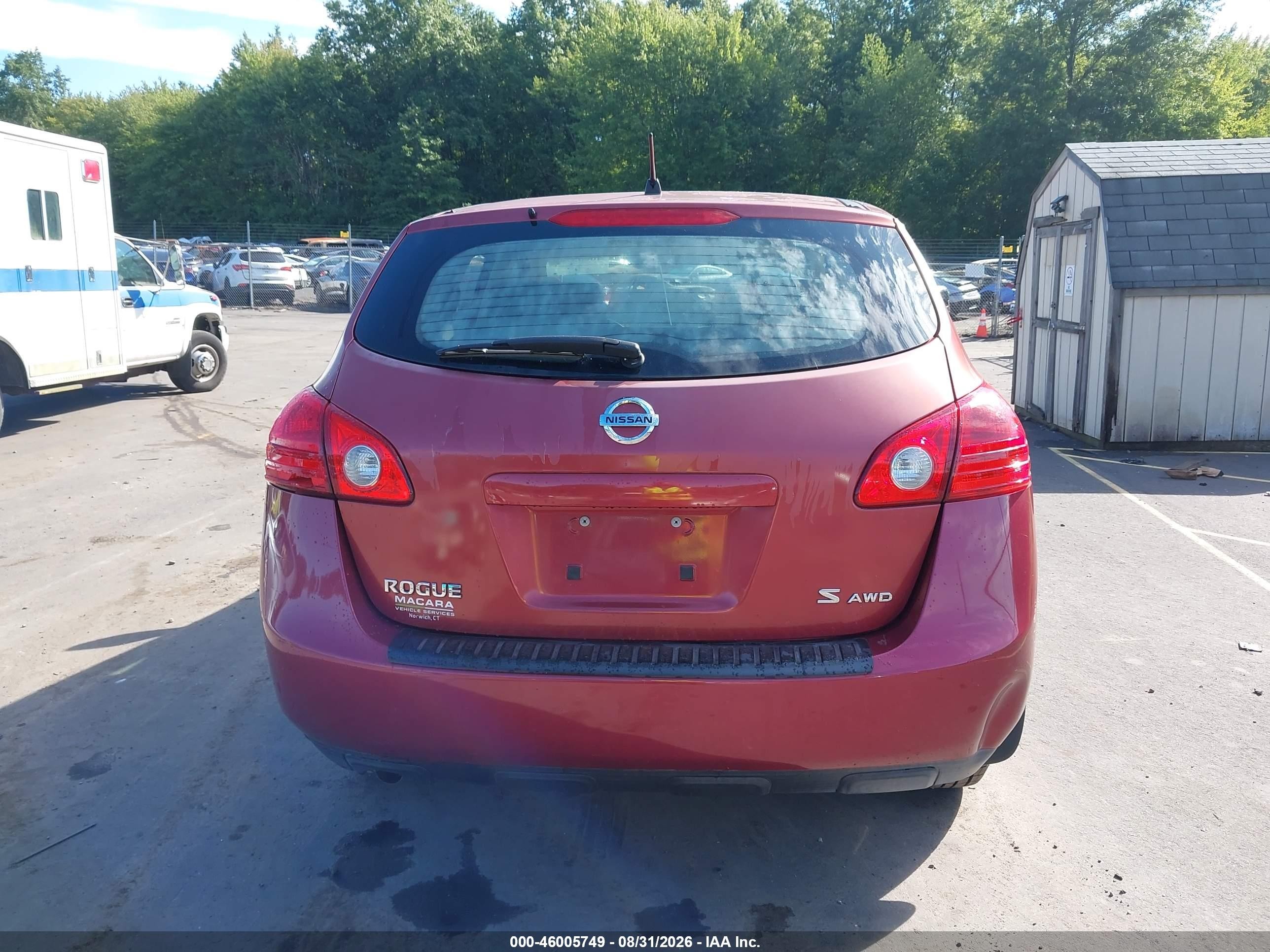 2008 Nissan Rogue S Red vin: JN8AS58V58W147519