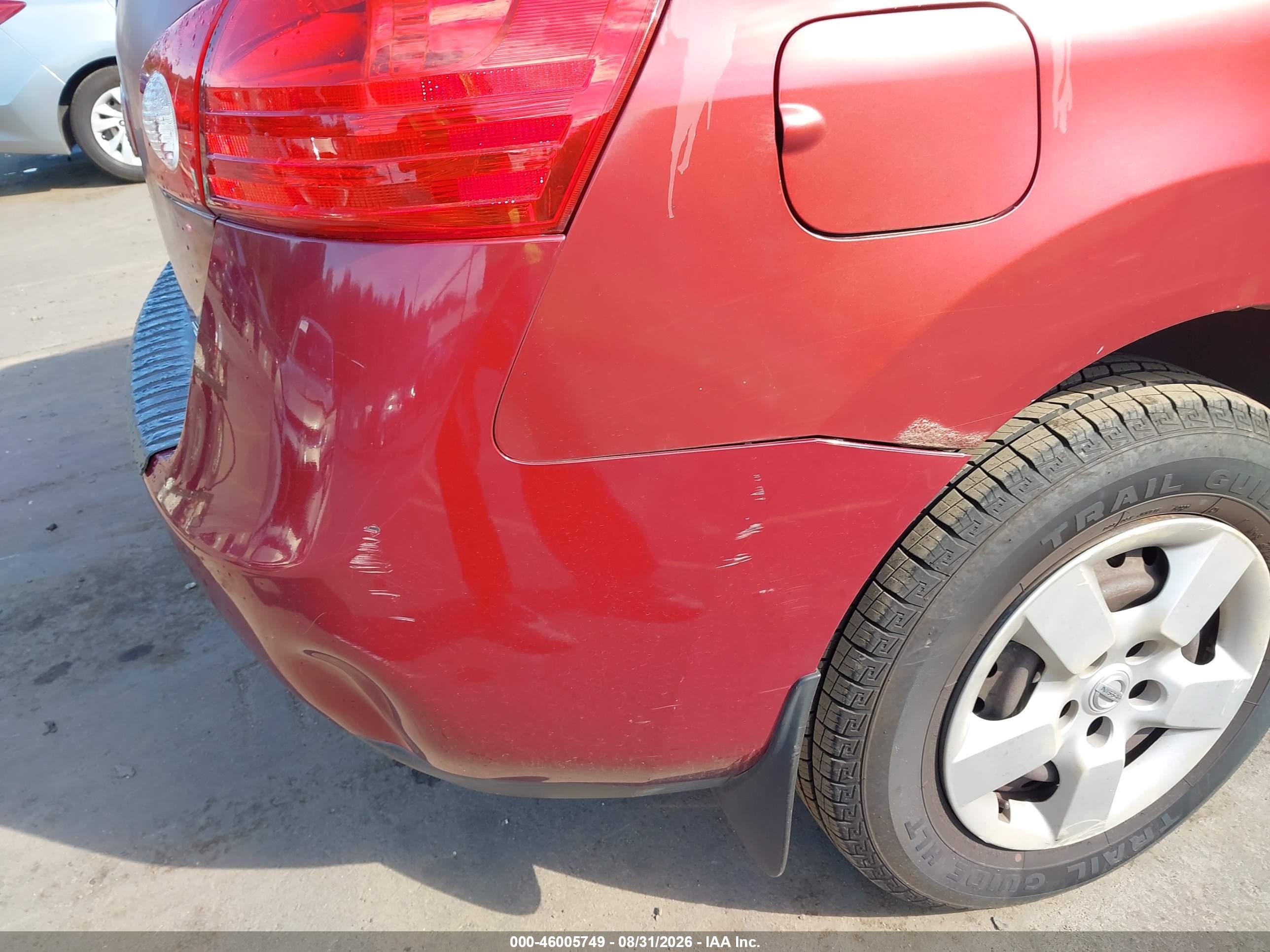 2008 Nissan Rogue S Red vin: JN8AS58V58W147519