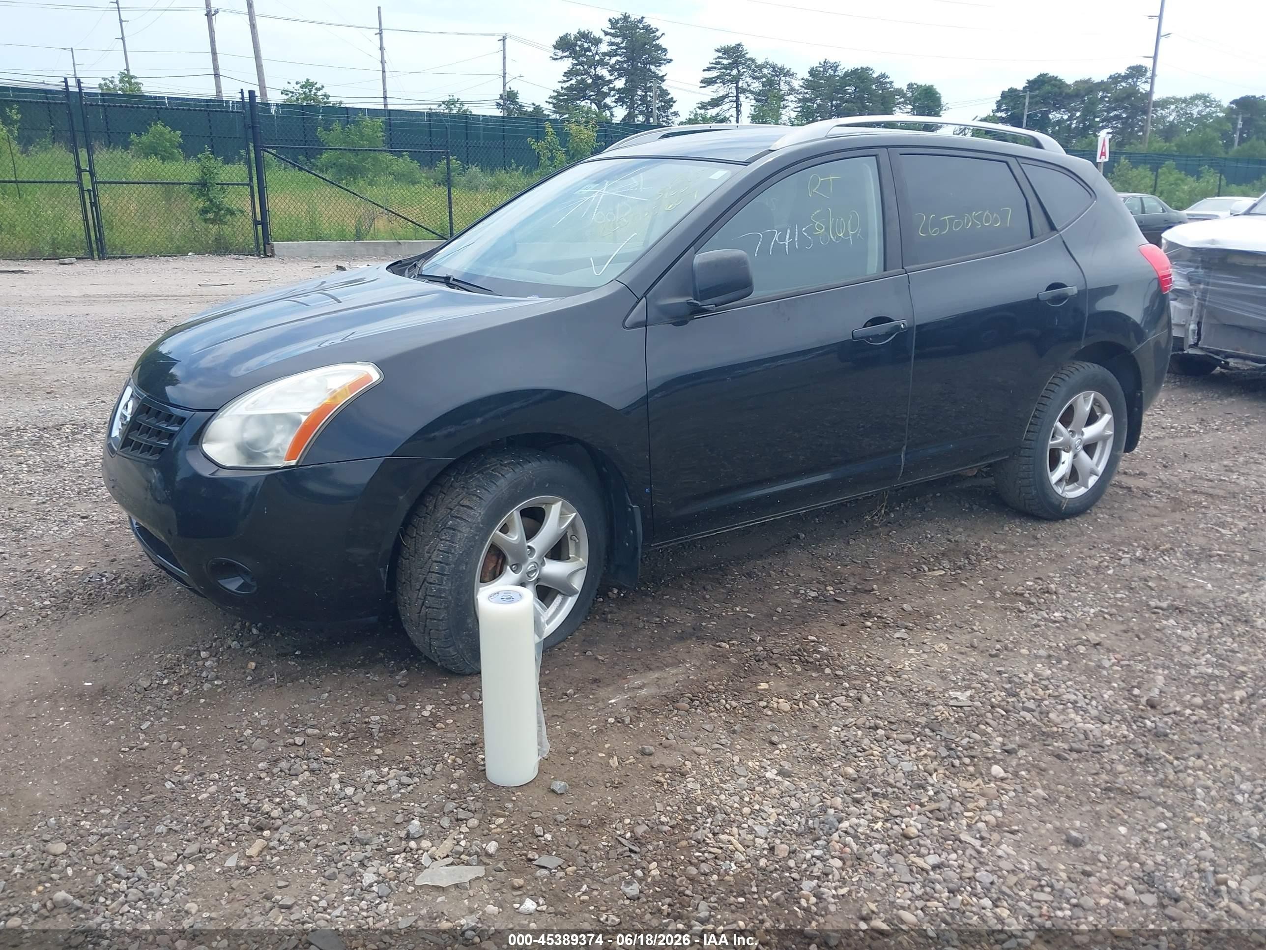 2009 Nissan Rogue Sl Черный vin: JN8AS58V59W161700