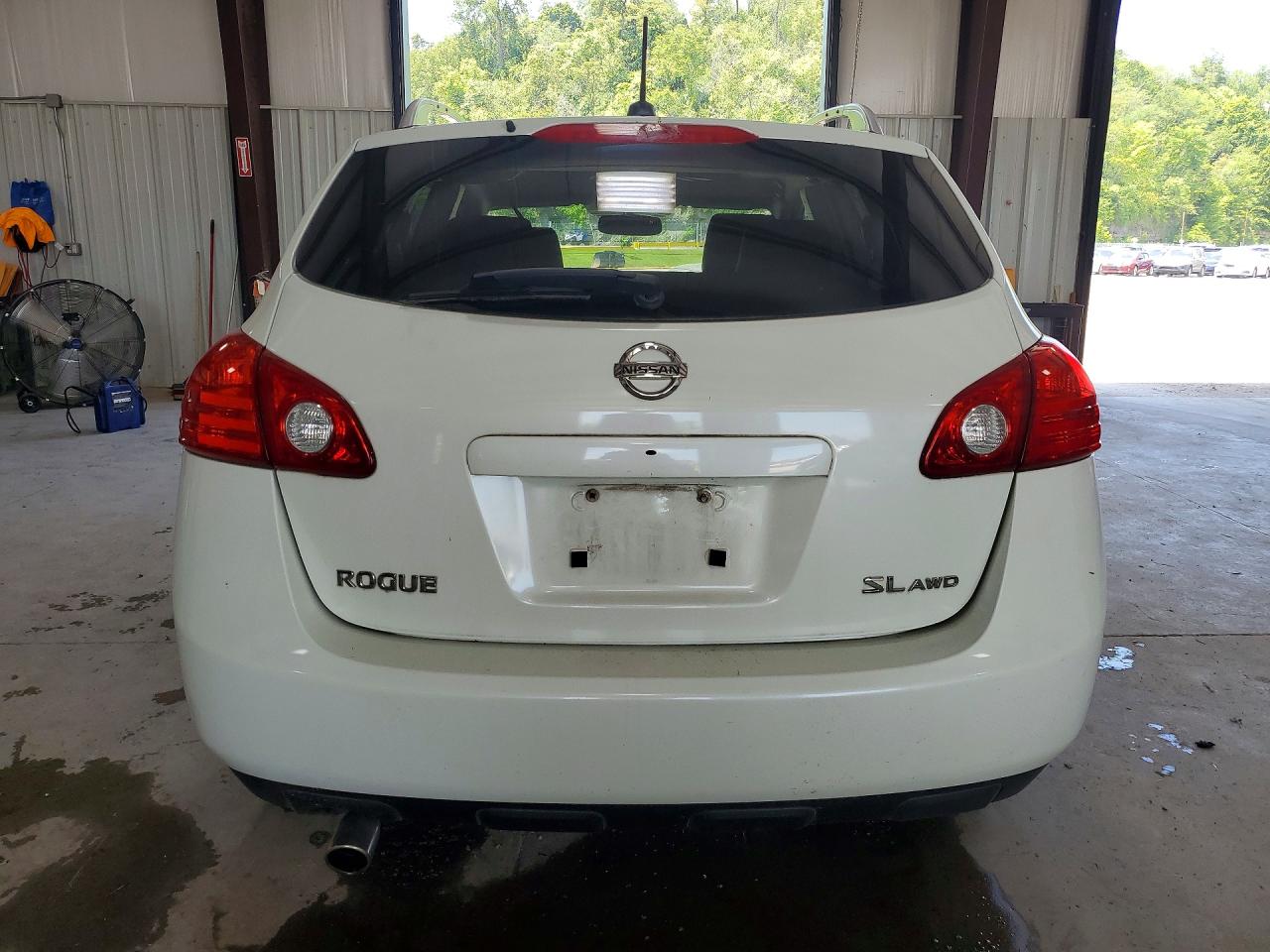 2009 Nissan Rogue S White vin: JN8AS58V59W192770