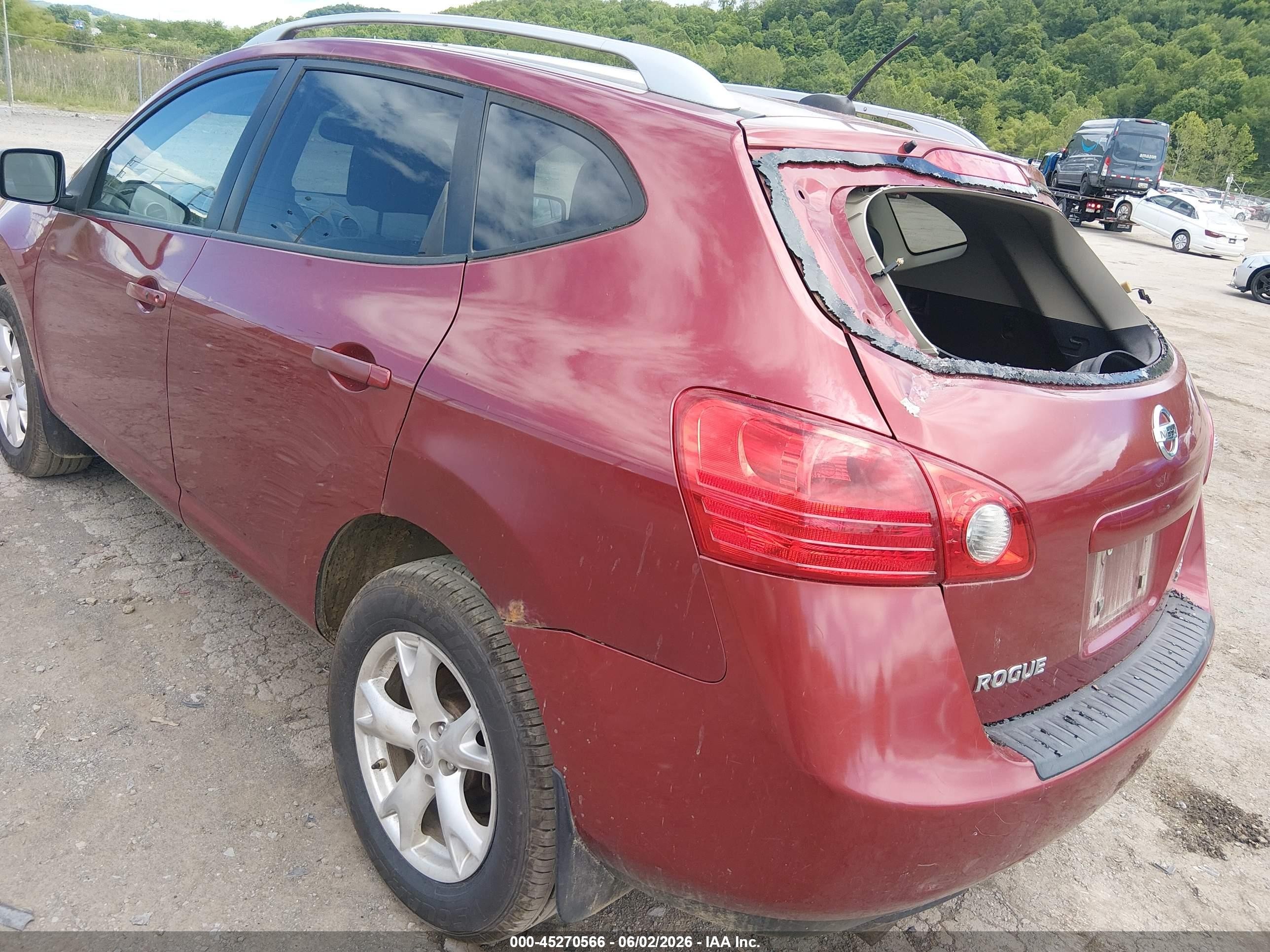 2008 Nissan Rogue Sl Maroon vin: JN8AS58V68W100404