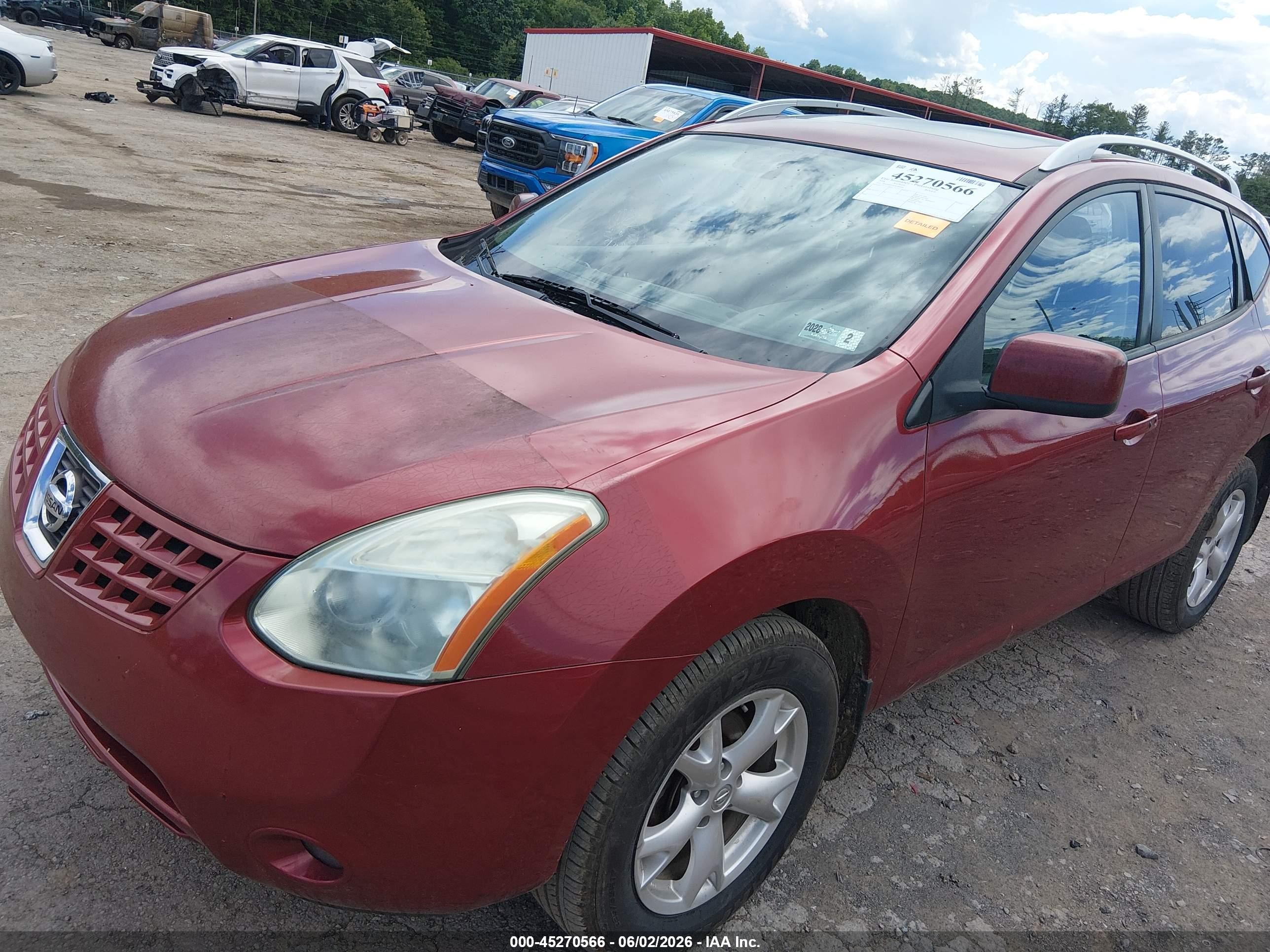 2008 Nissan Rogue Sl Maroon vin: JN8AS58V68W100404