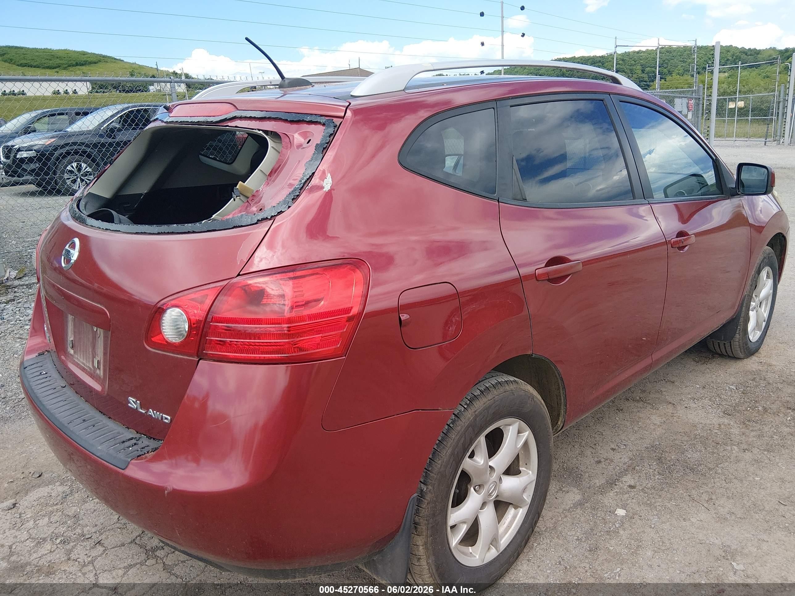 2008 Nissan Rogue Sl Maroon vin: JN8AS58V68W100404
