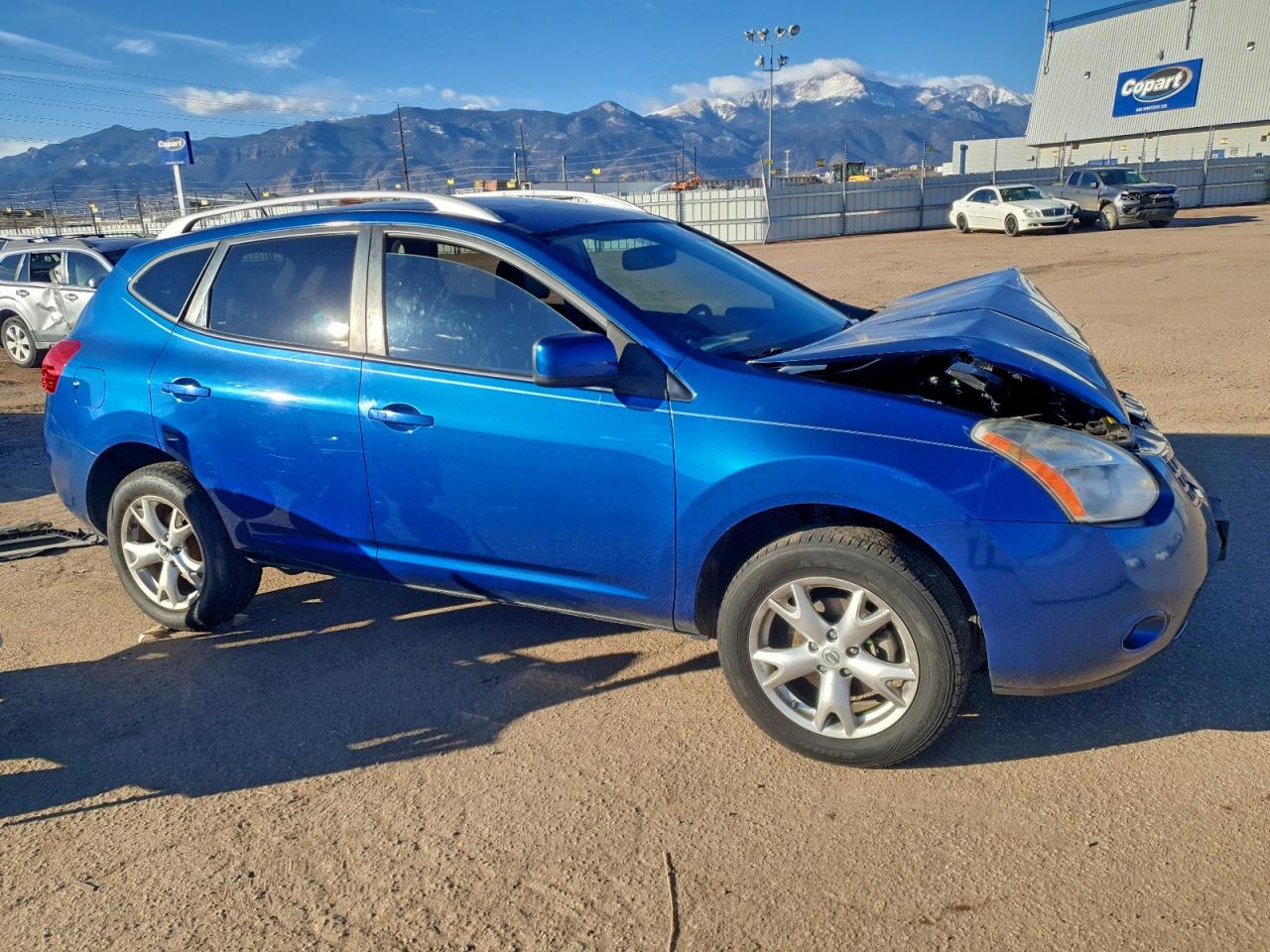 2008 Nissan Rogue S Blue vin: JN8AS58V68W110527