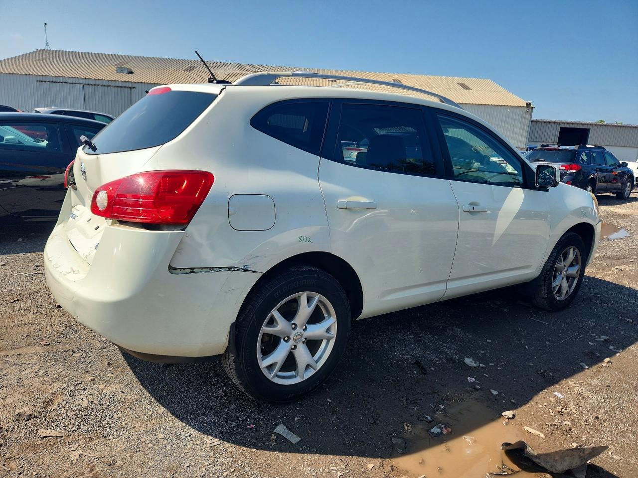 2008 Nissan Rogue S White vin: JN8AS58V68W119020