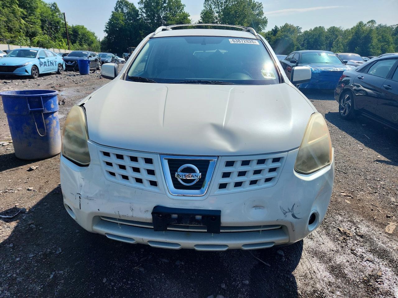 2008 Nissan Rogue S White vin: JN8AS58V68W119020