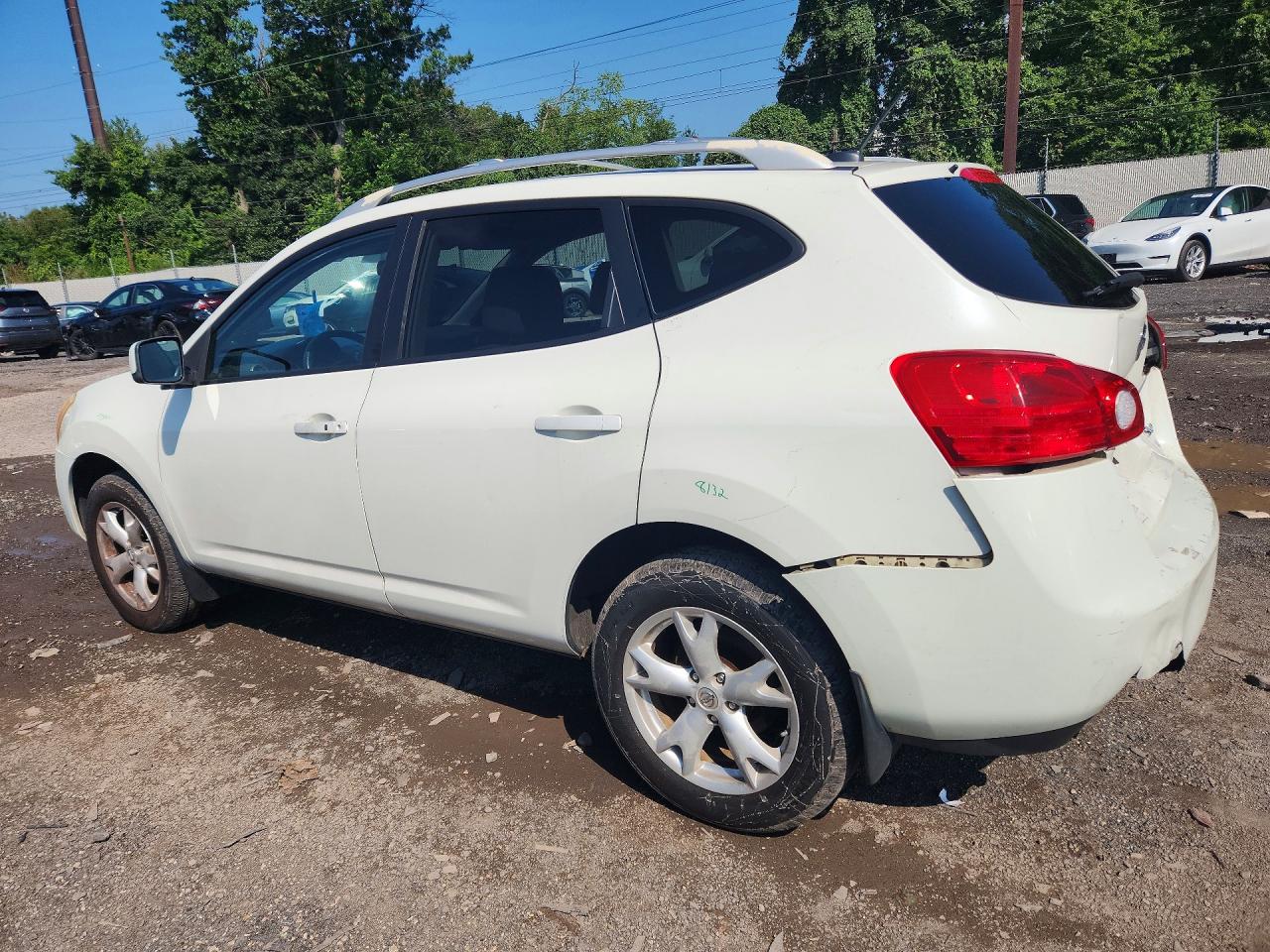 2008 Nissan Rogue S White vin: JN8AS58V68W119020