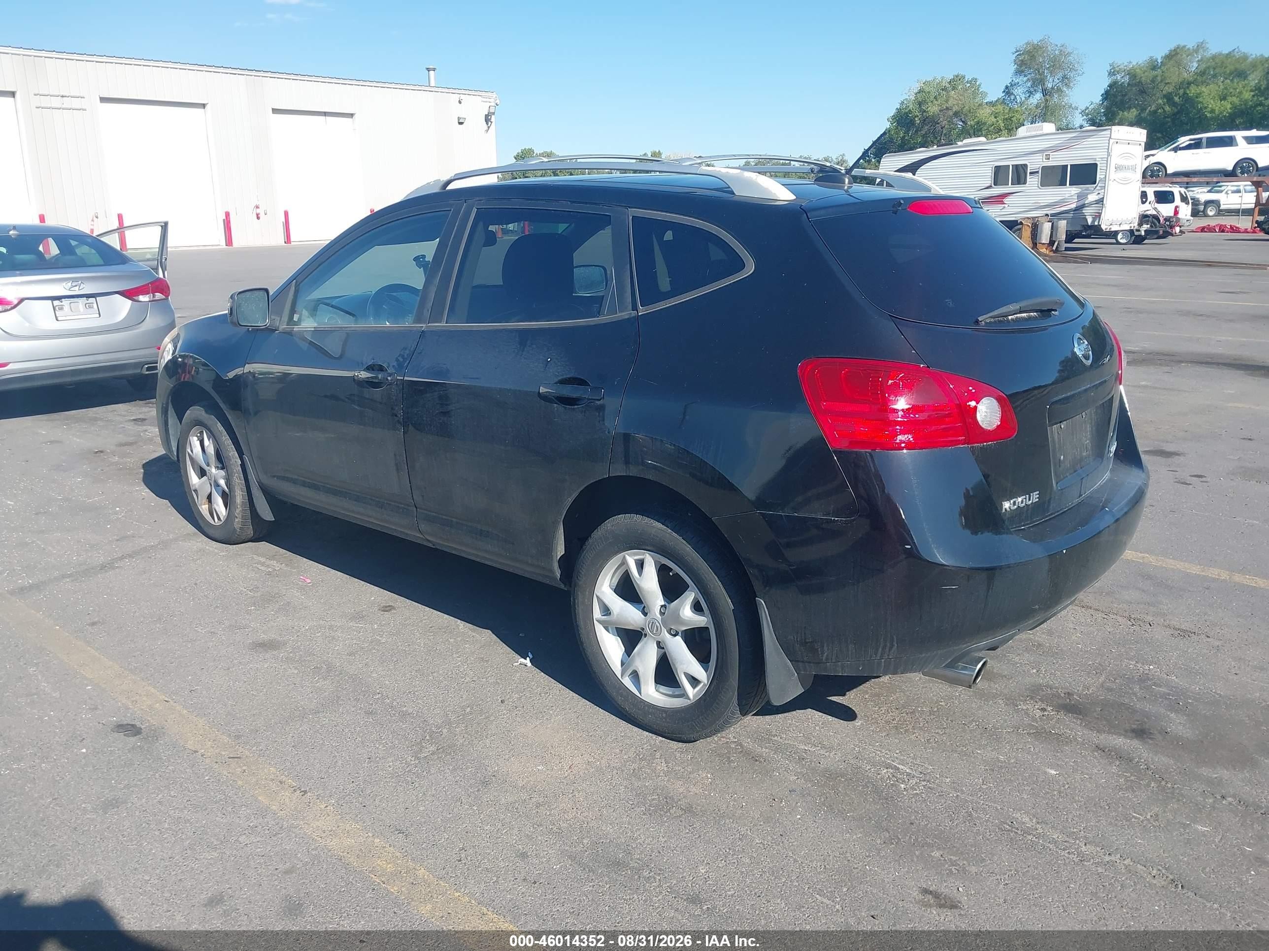 2008 Nissan Rogue Sl Черный vin: JN8AS58V68W129420