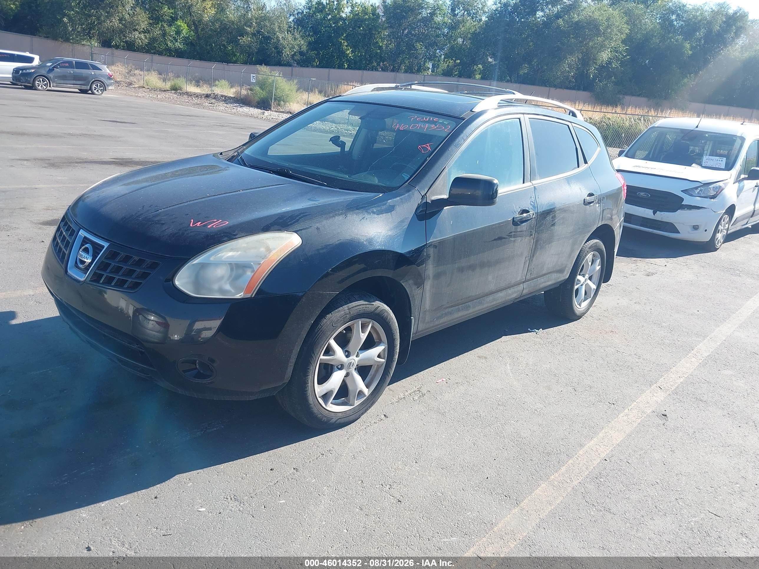 2008 Nissan Rogue Sl Черный vin: JN8AS58V68W129420