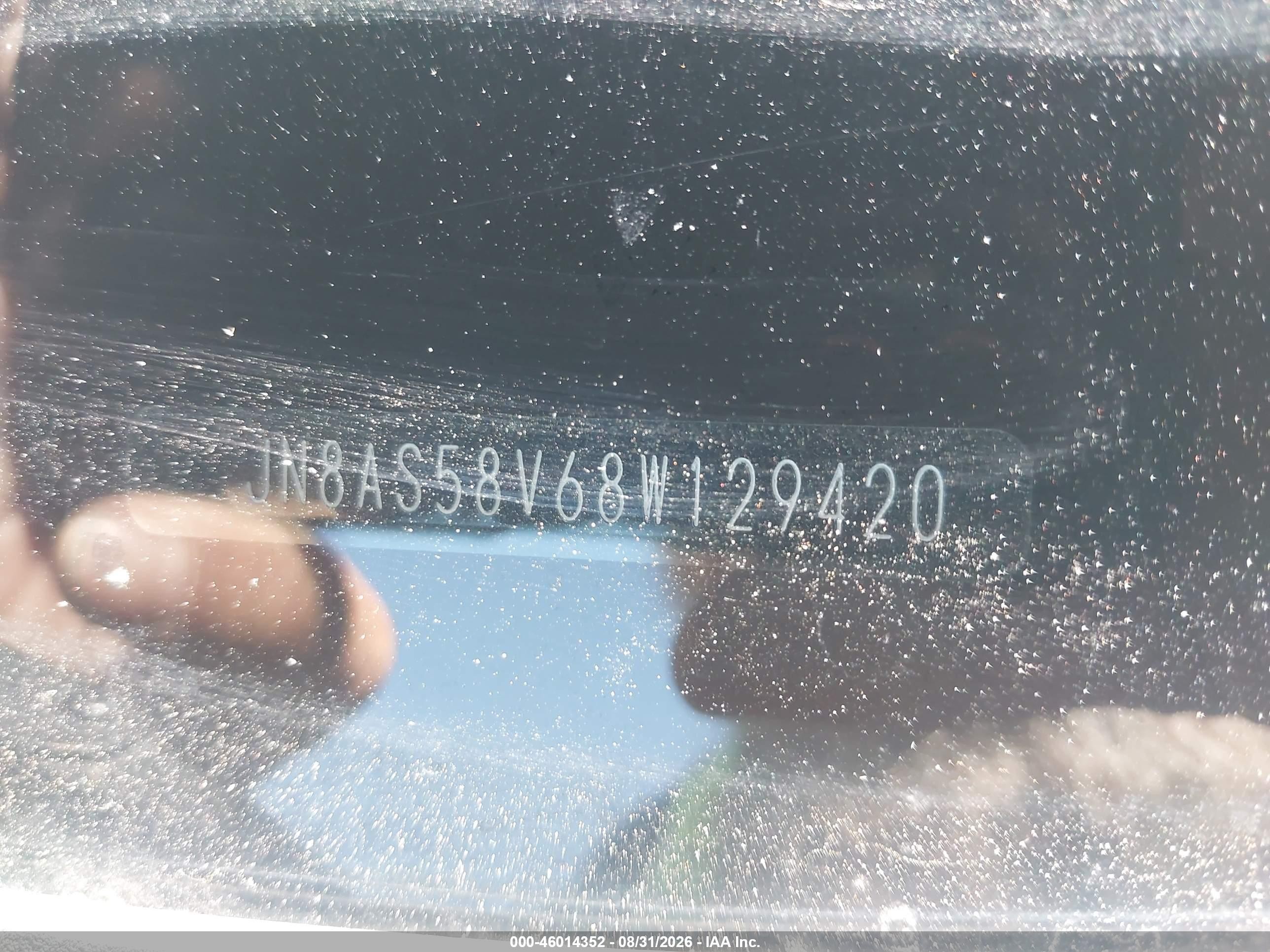 2008 Nissan Rogue Sl Черный vin: JN8AS58V68W129420