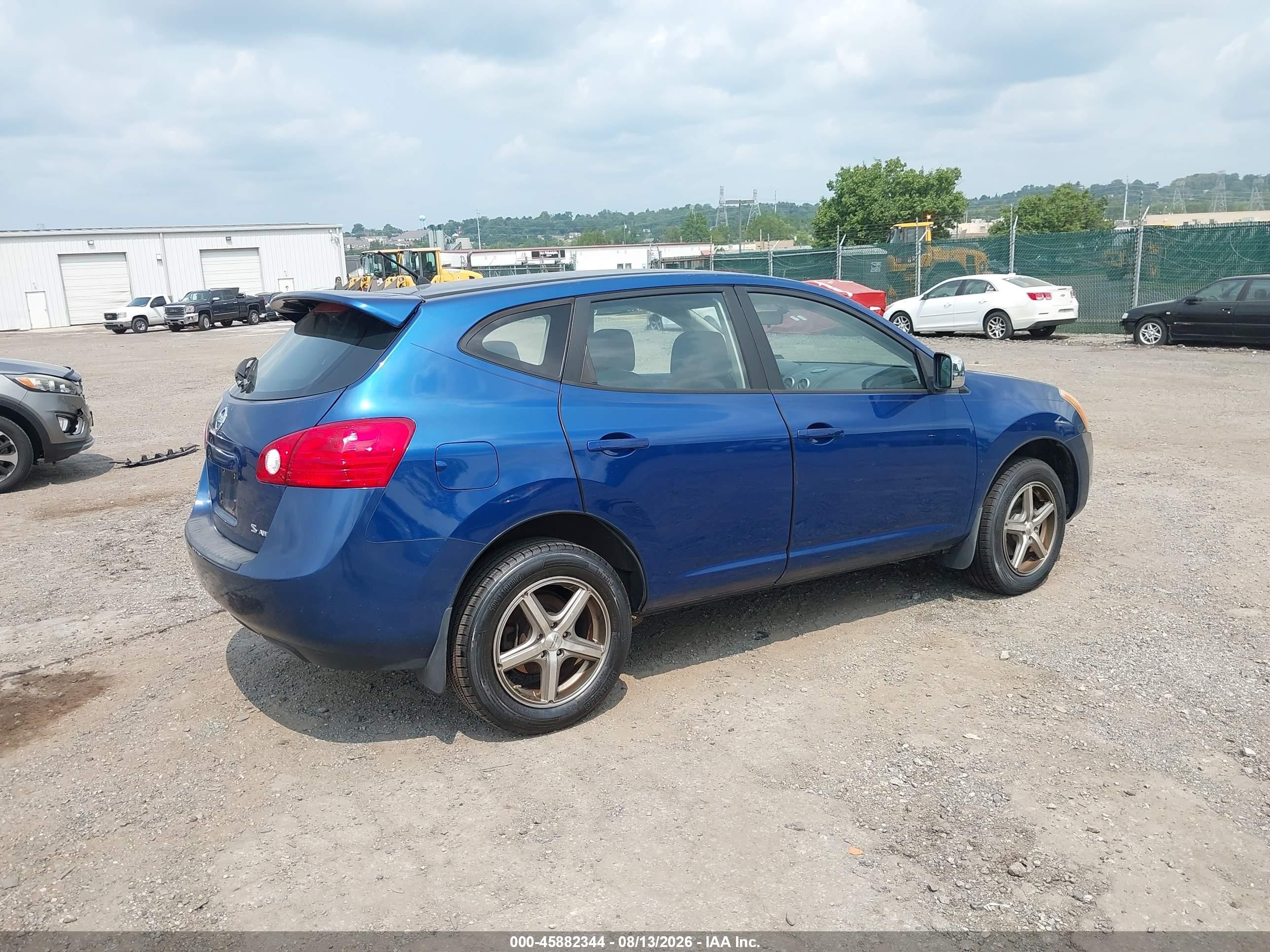 2008 Nissan Rogue S Blue vin: JN8AS58V68W142362