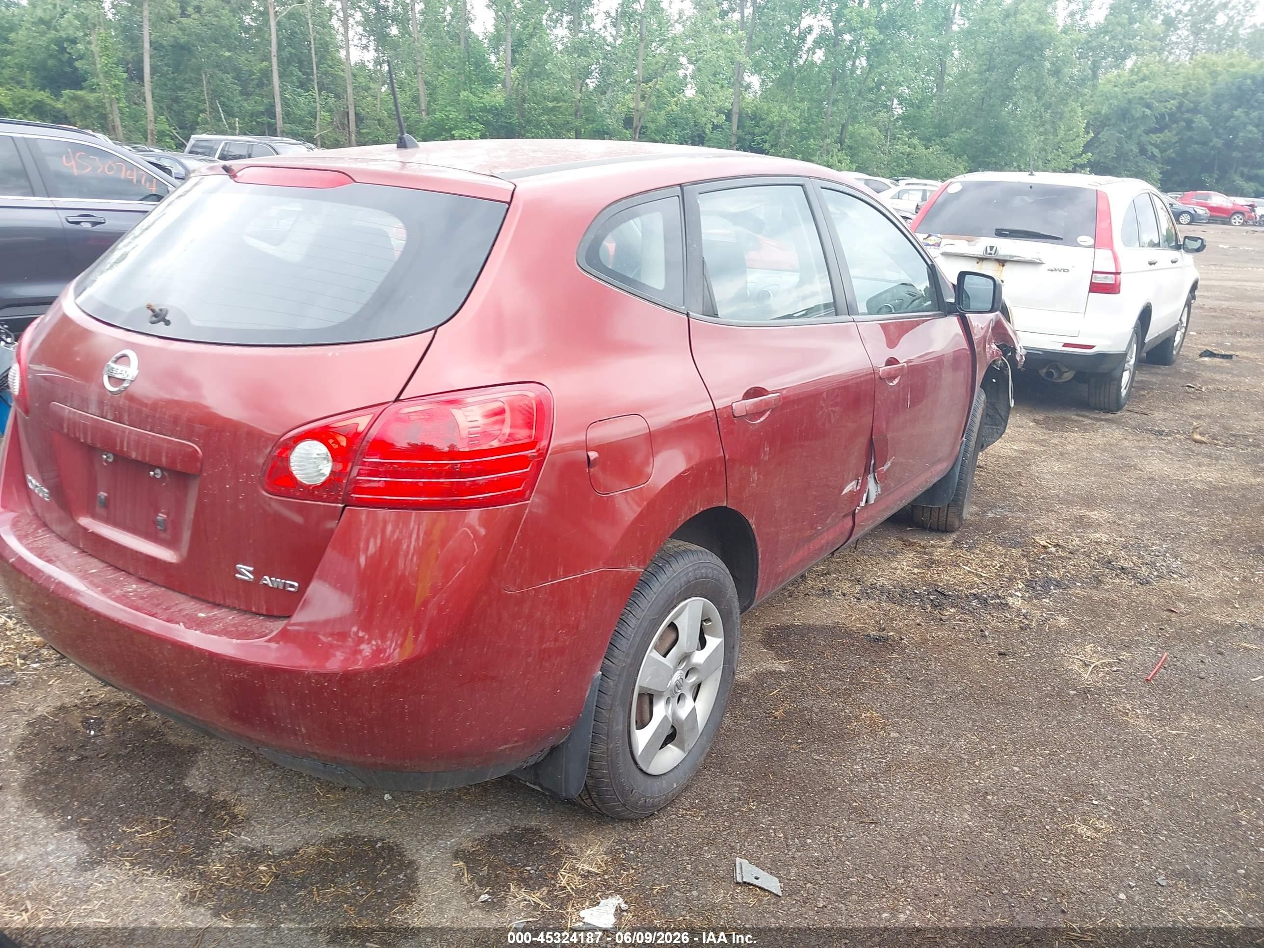 2008 Nissan Rogue S Maroon vin: JN8AS58V68W143849