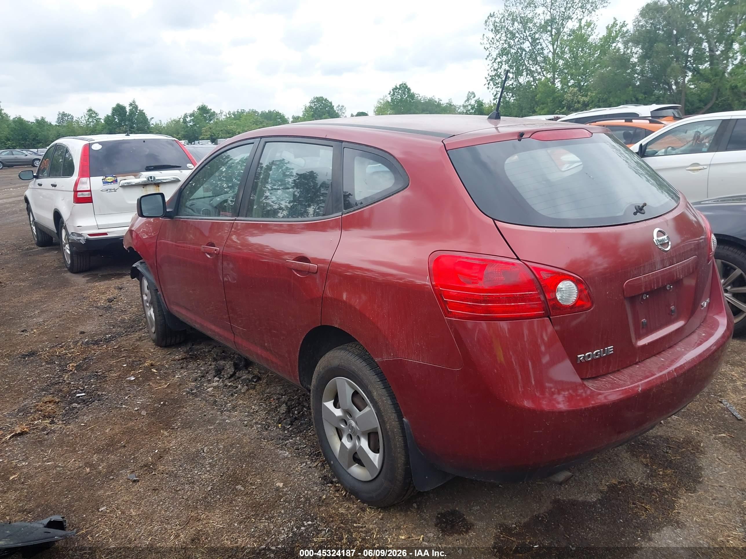 2008 Nissan Rogue S Maroon vin: JN8AS58V68W143849