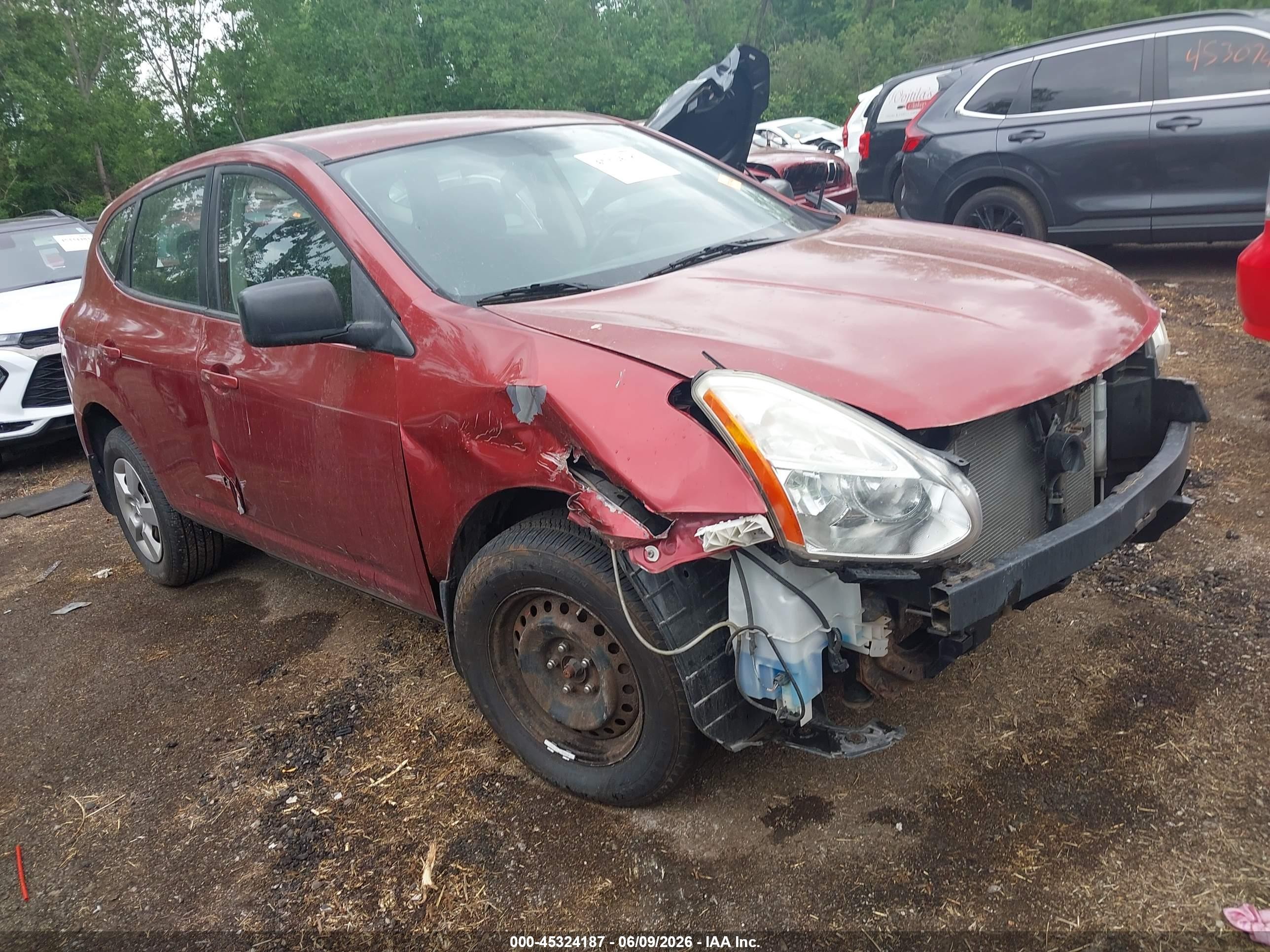 2008 Nissan Rogue S Maroon vin: JN8AS58V68W143849