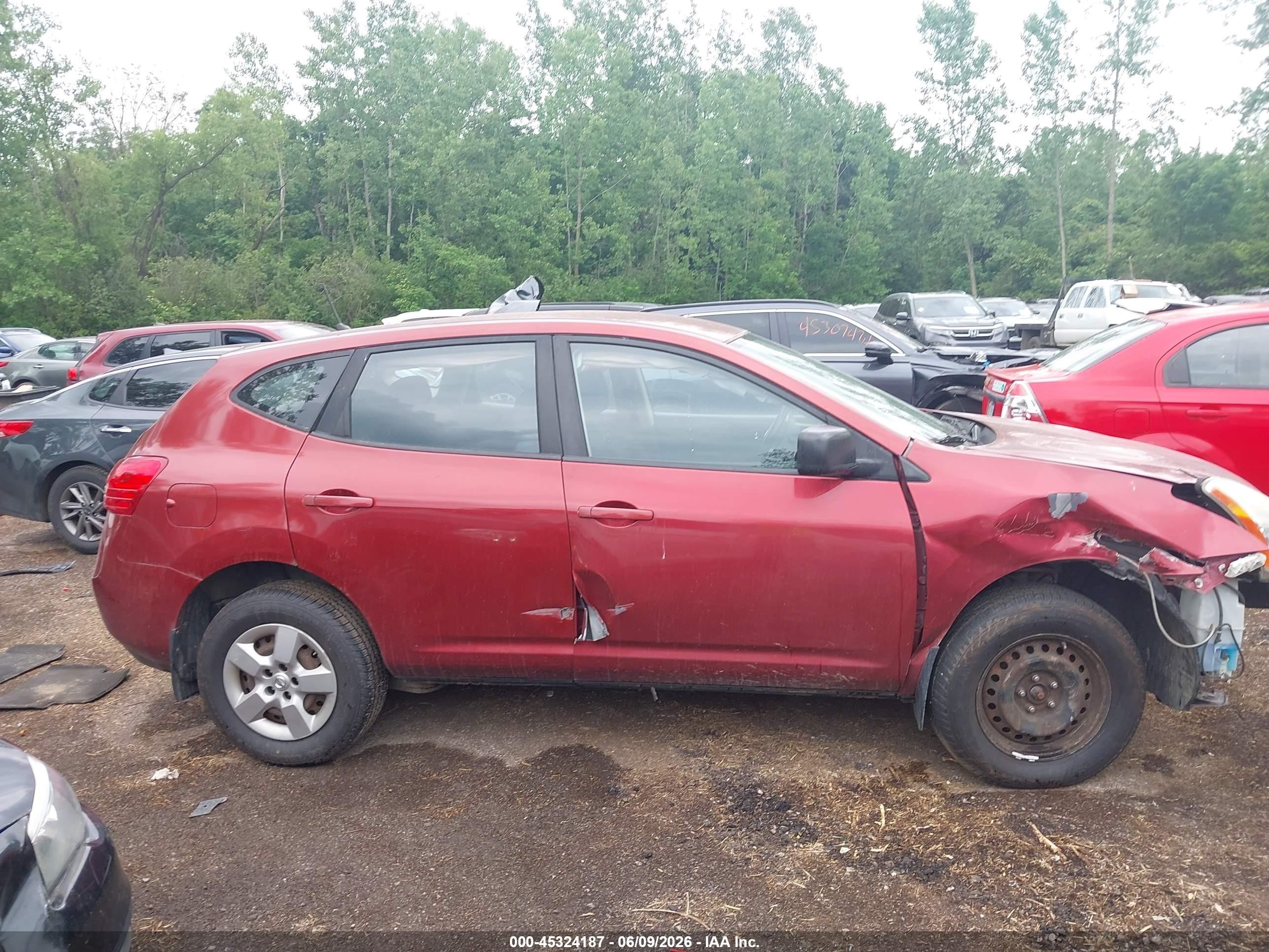 2008 Nissan Rogue S Maroon vin: JN8AS58V68W143849