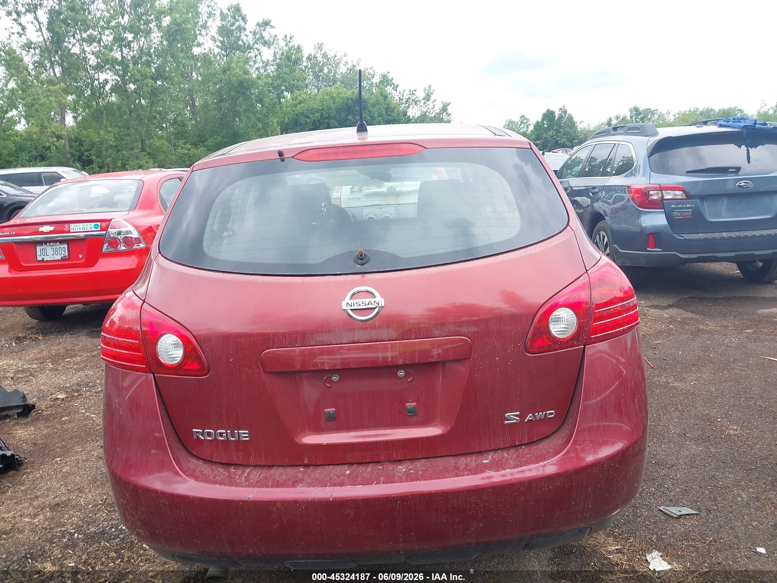 2008 Nissan Rogue S Maroon vin: JN8AS58V68W143849