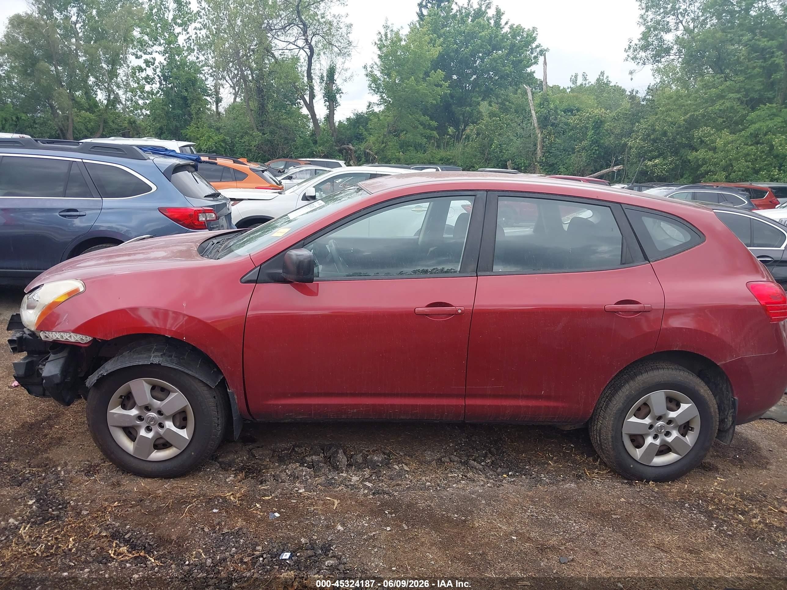 2008 Nissan Rogue S Maroon vin: JN8AS58V68W143849