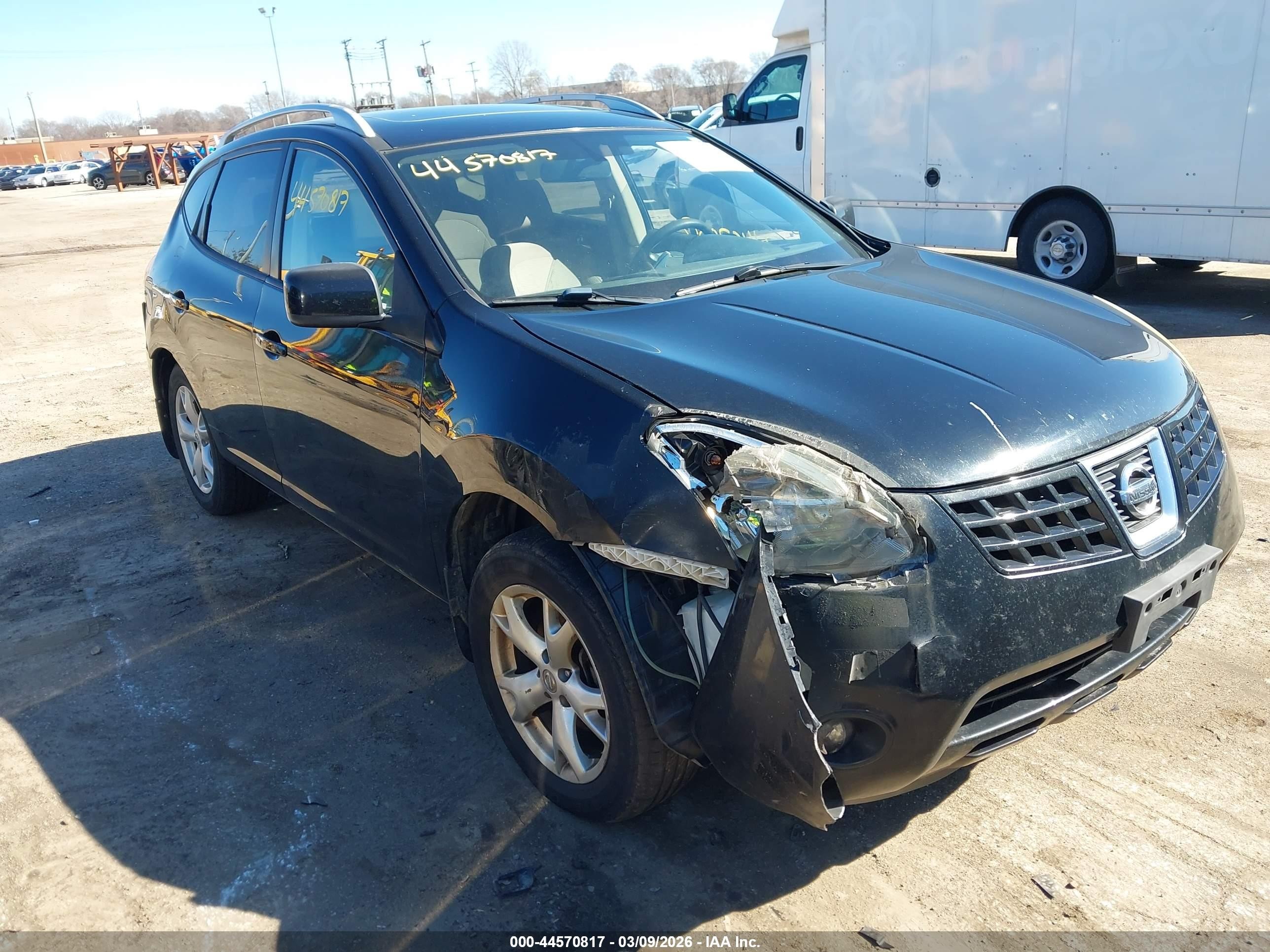 2008 Nissan Rogue Sl Black vin: JN8AS58V68W405336
