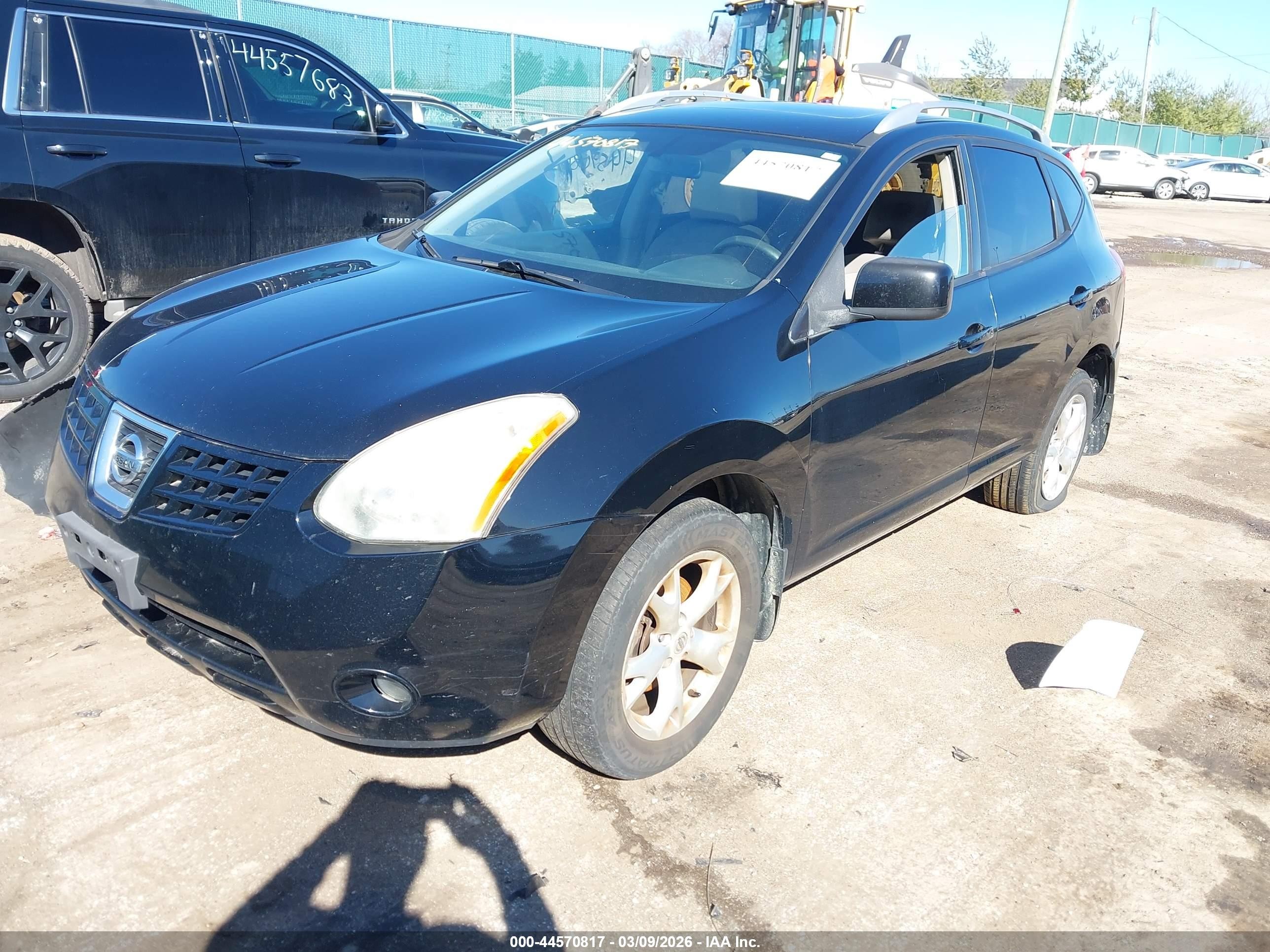 2008 Nissan Rogue Sl Black vin: JN8AS58V68W405336