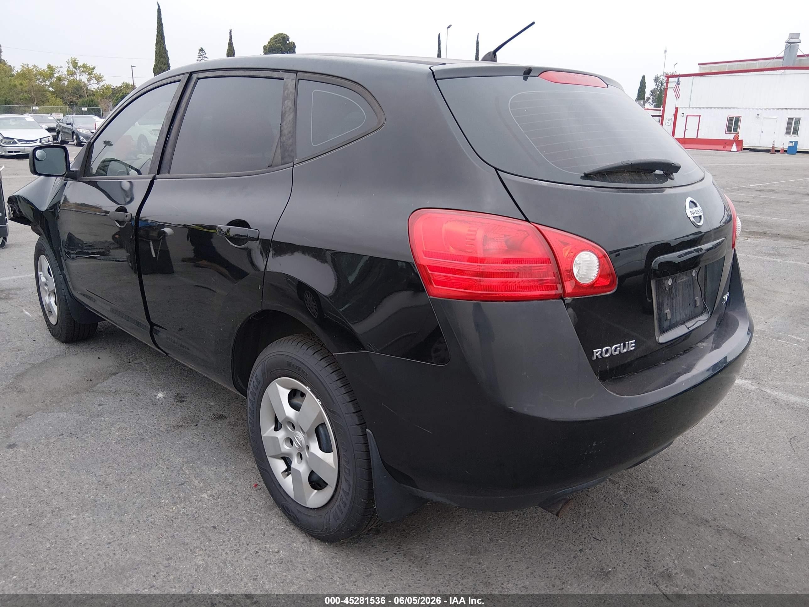 2009 Nissan Rogue S Black vin: JN8AS58V69W163813