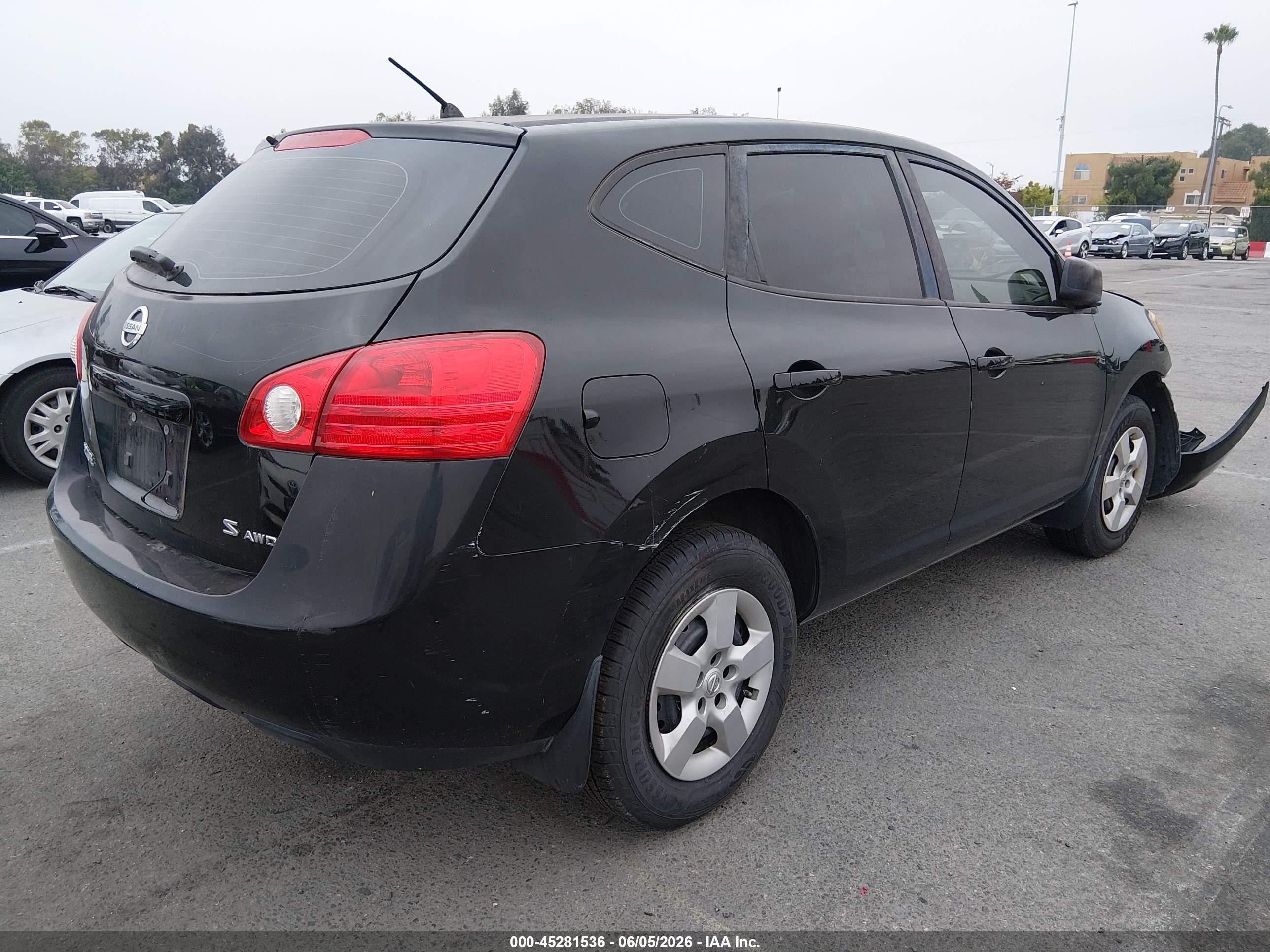 2009 Nissan Rogue S Black vin: JN8AS58V69W163813
