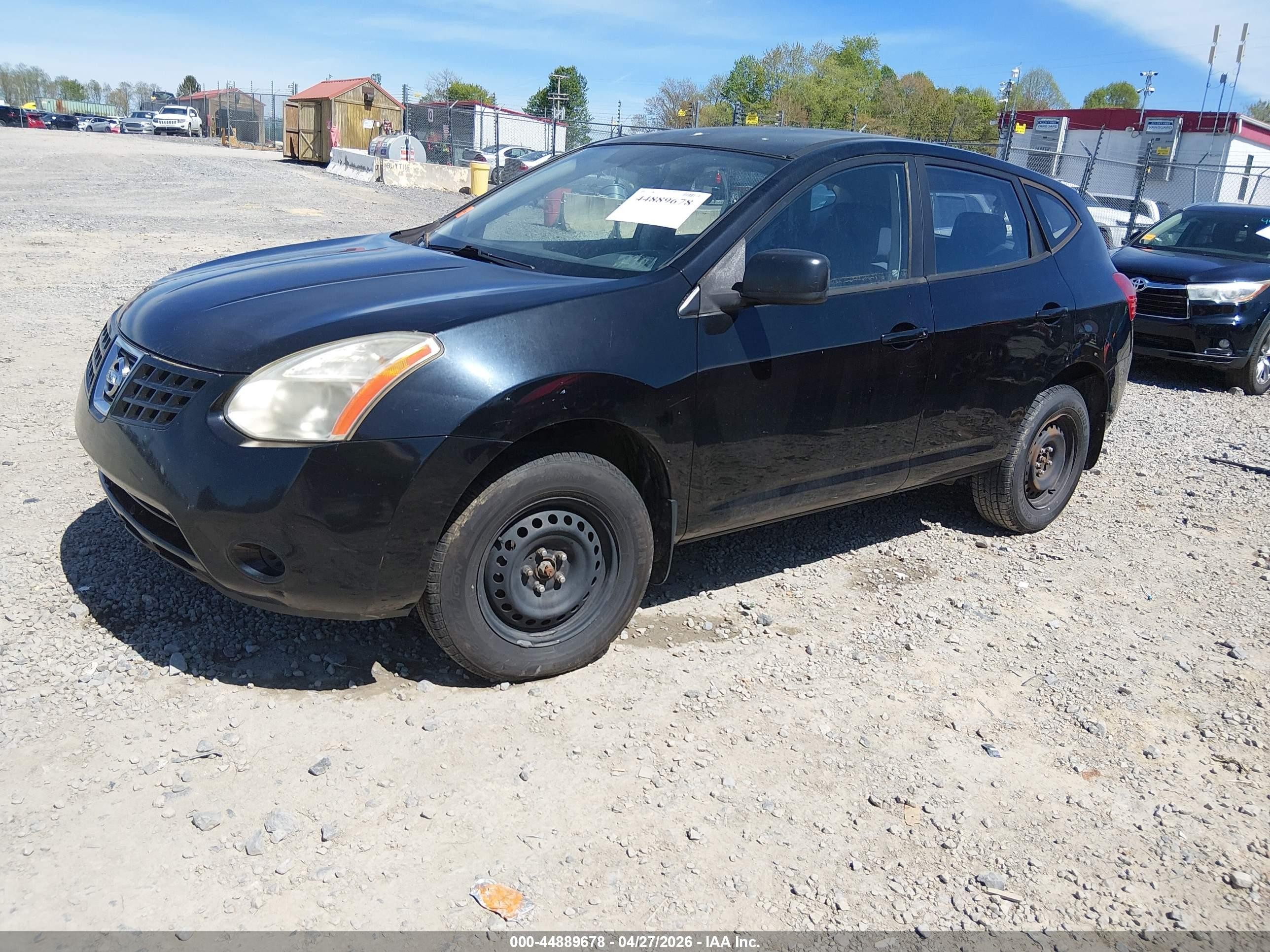 2009 Nissan Rogue S Black vin: JN8AS58V69W183043