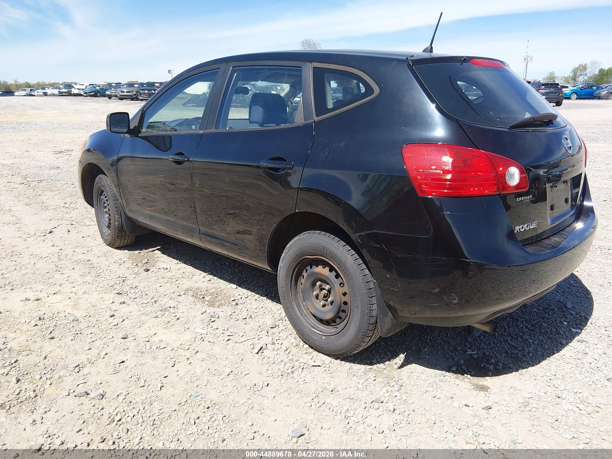 2009 Nissan Rogue S Black vin: JN8AS58V69W183043