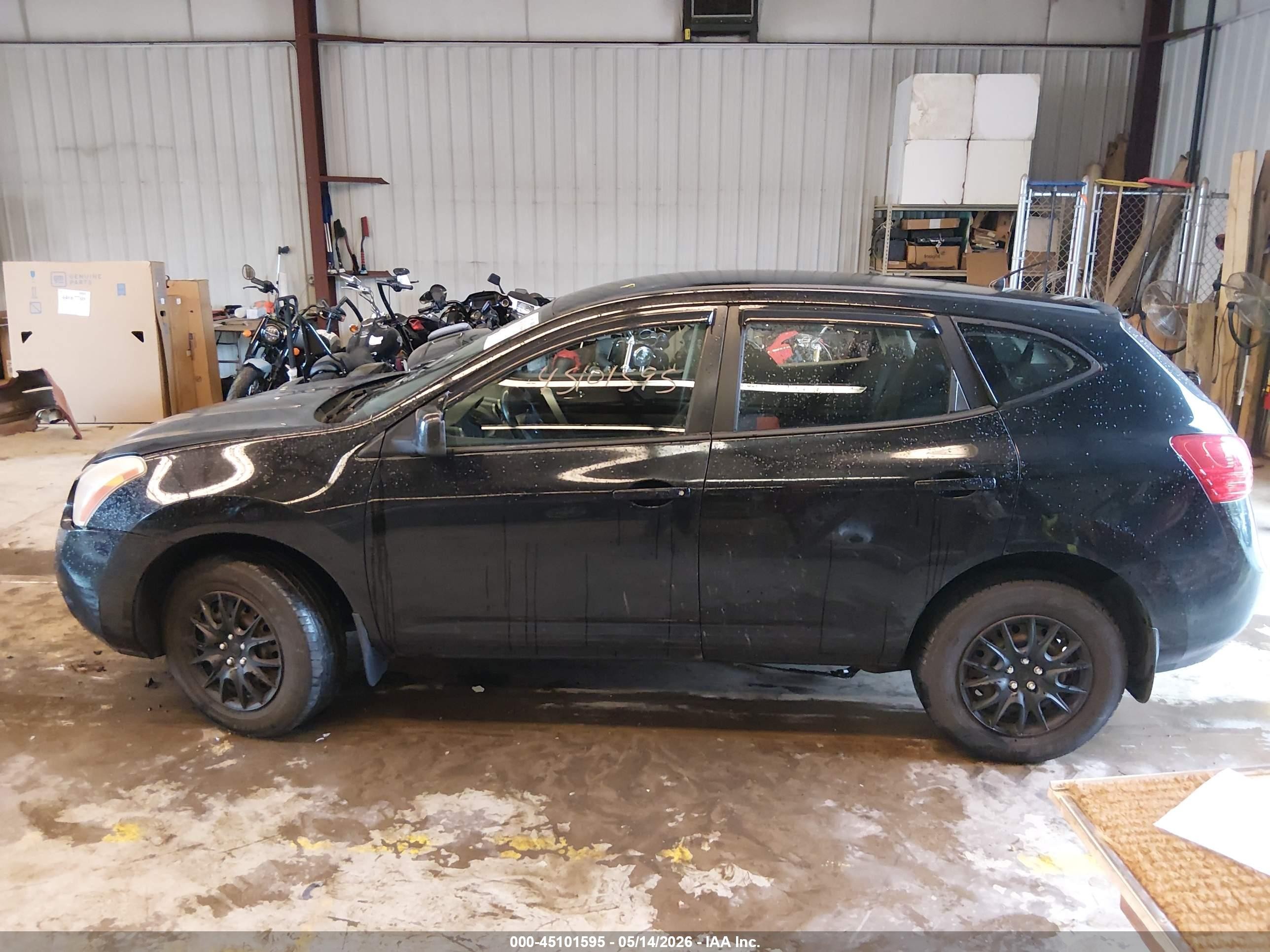2009 Nissan Rogue S Черный vin: JN8AS58V69W184774
