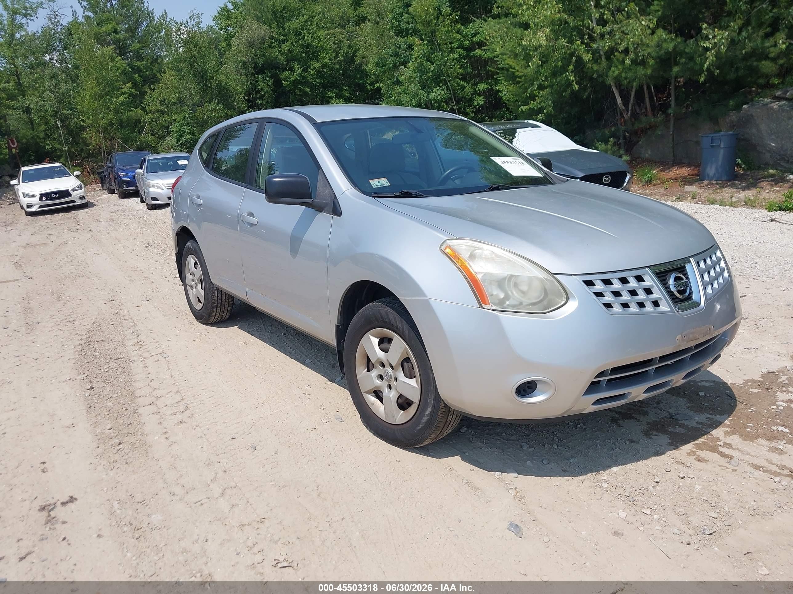 2009 Nissan Rogue S Silver vin: JN8AS58V69W193331