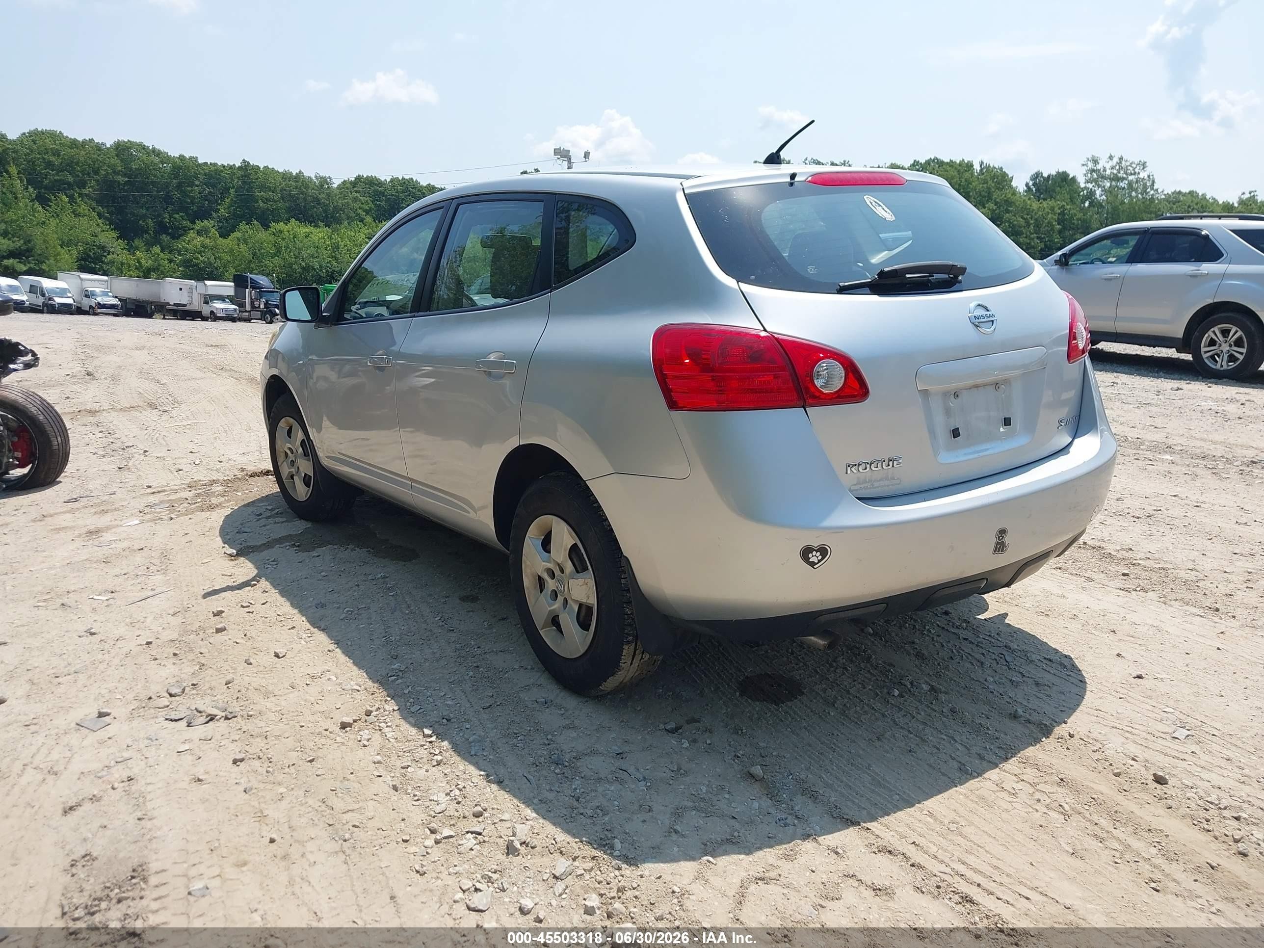 2009 Nissan Rogue S Silver vin: JN8AS58V69W193331