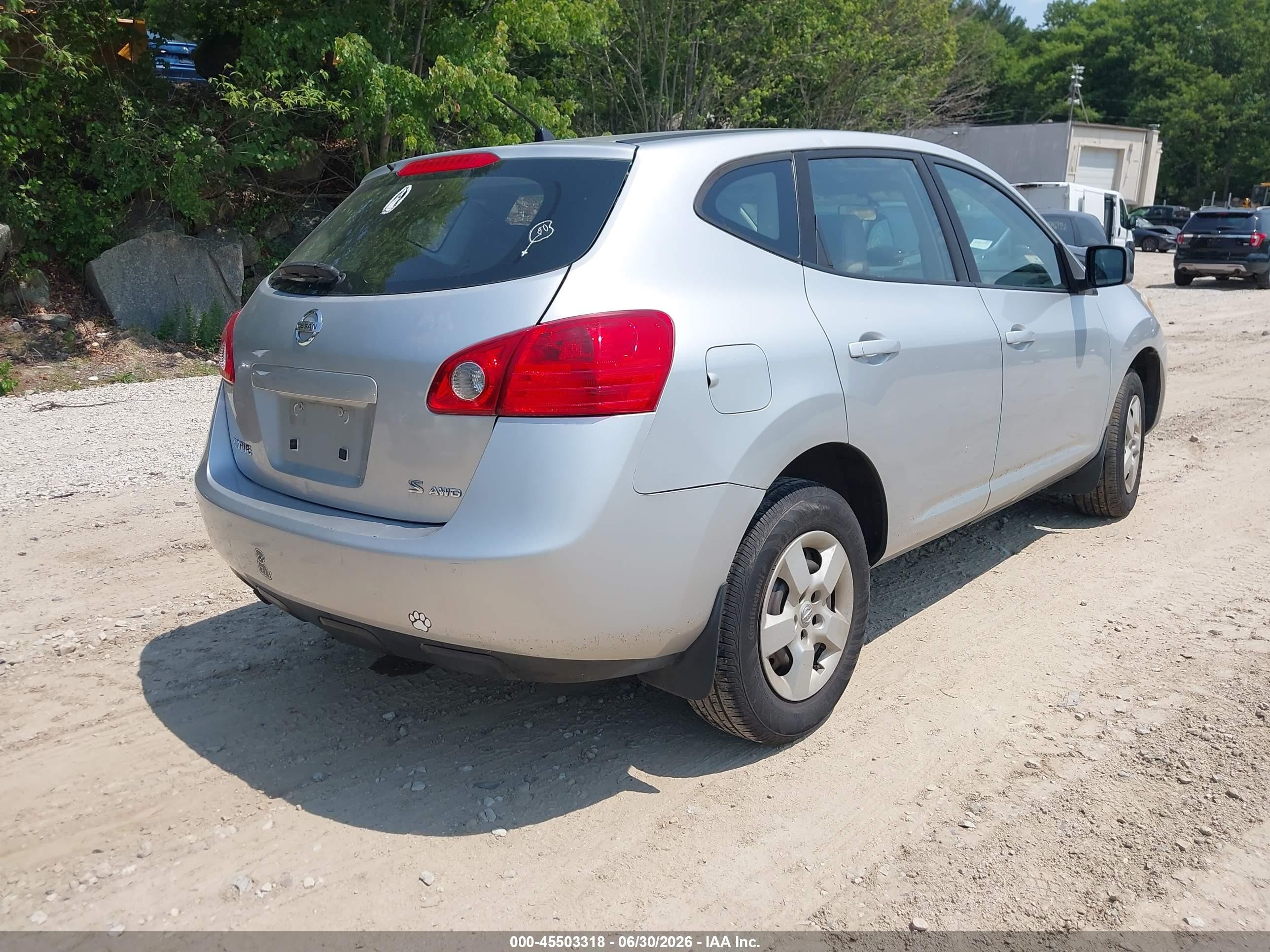 2009 Nissan Rogue S Silver vin: JN8AS58V69W193331