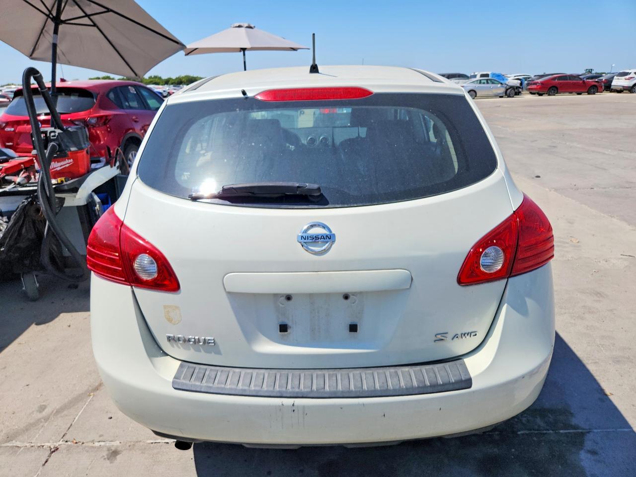 2008 Nissan Rogue S White vin: JN8AS58V78W113338