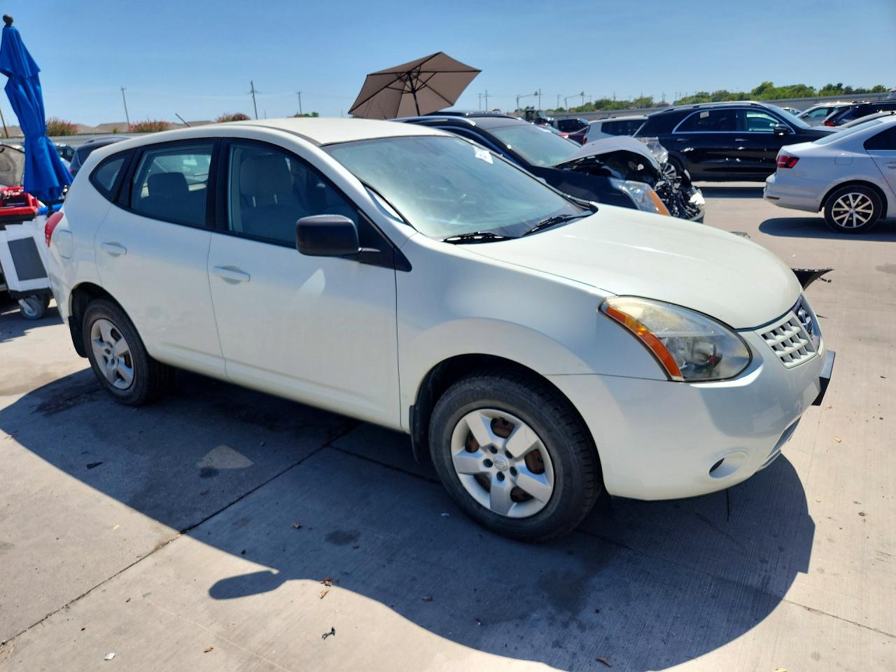 2008 Nissan Rogue S White vin: JN8AS58V78W113338