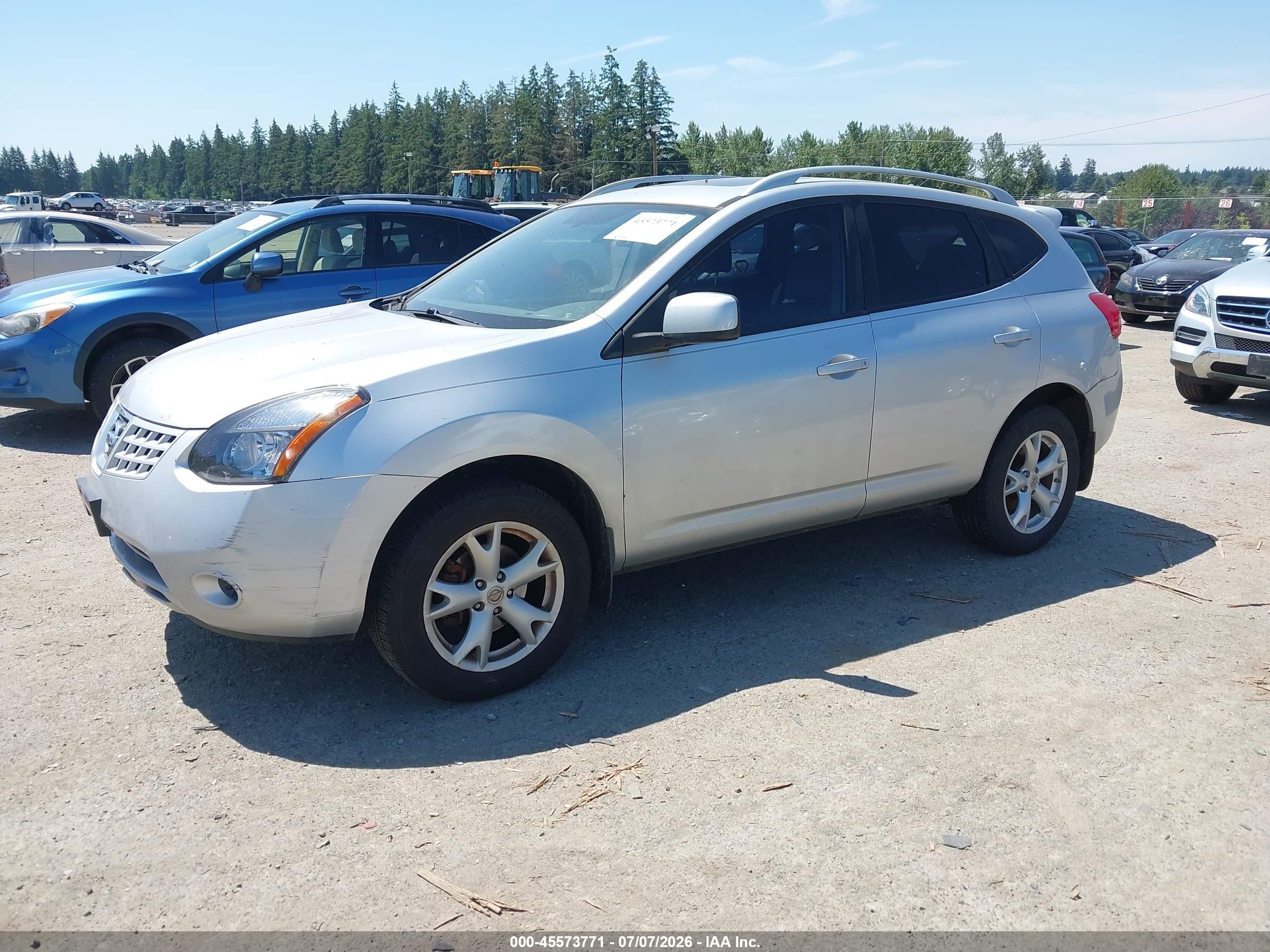 2008 Nissan Rogue Sl Silver vin: JN8AS58V78W114666