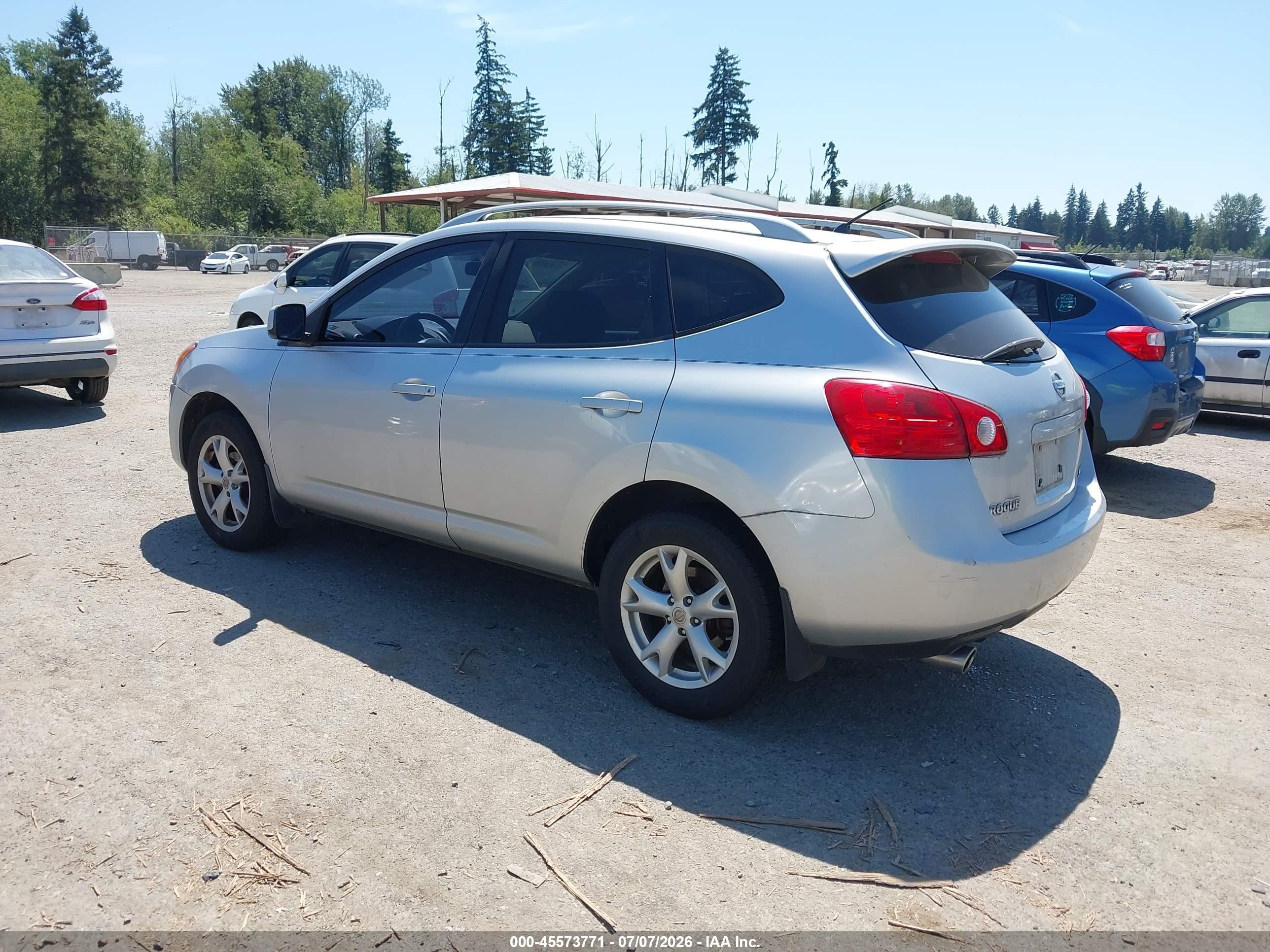 2008 Nissan Rogue Sl Silver vin: JN8AS58V78W114666